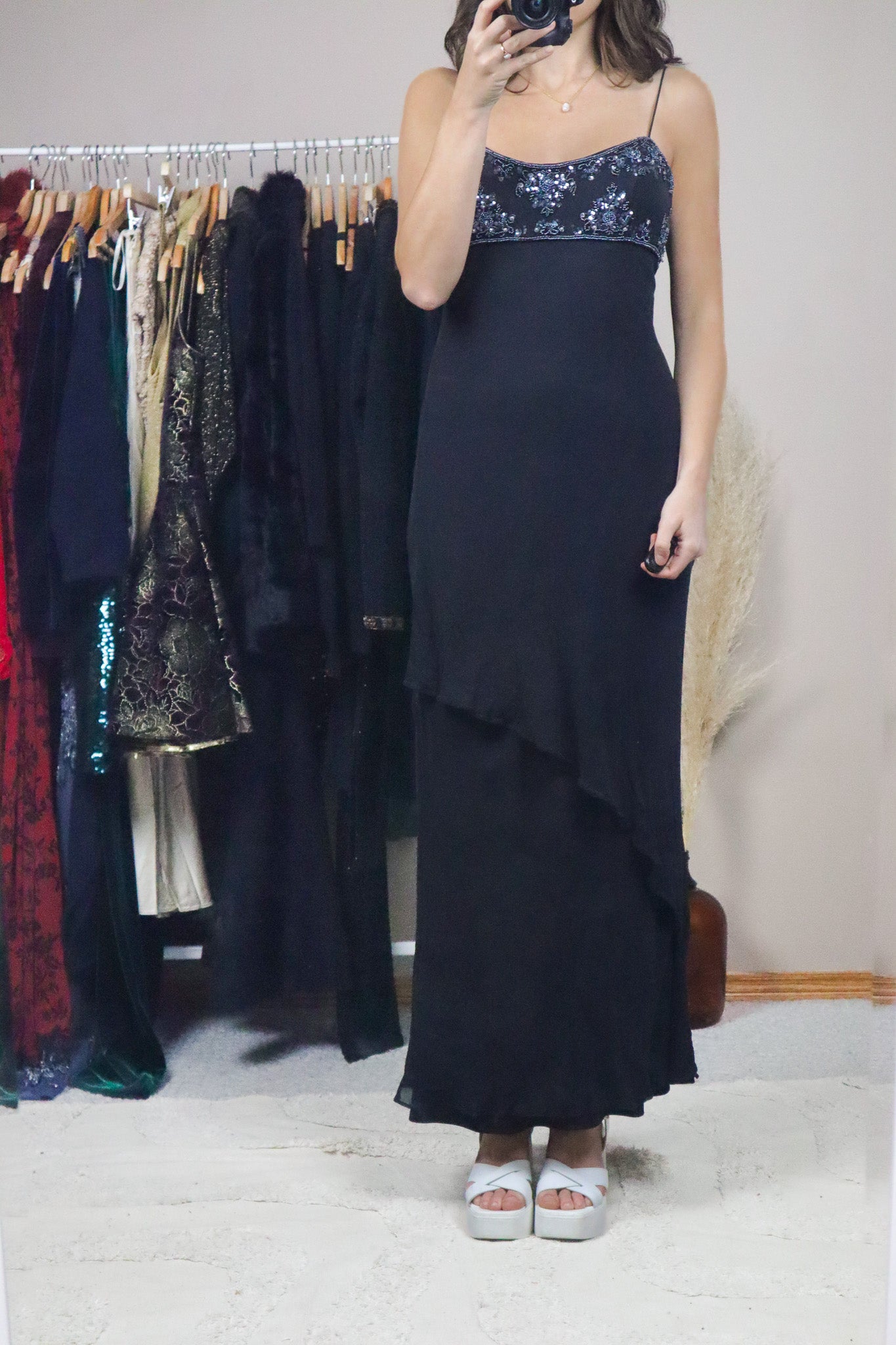 Vintage x Silk Beaded Maxi Dress (6/8)