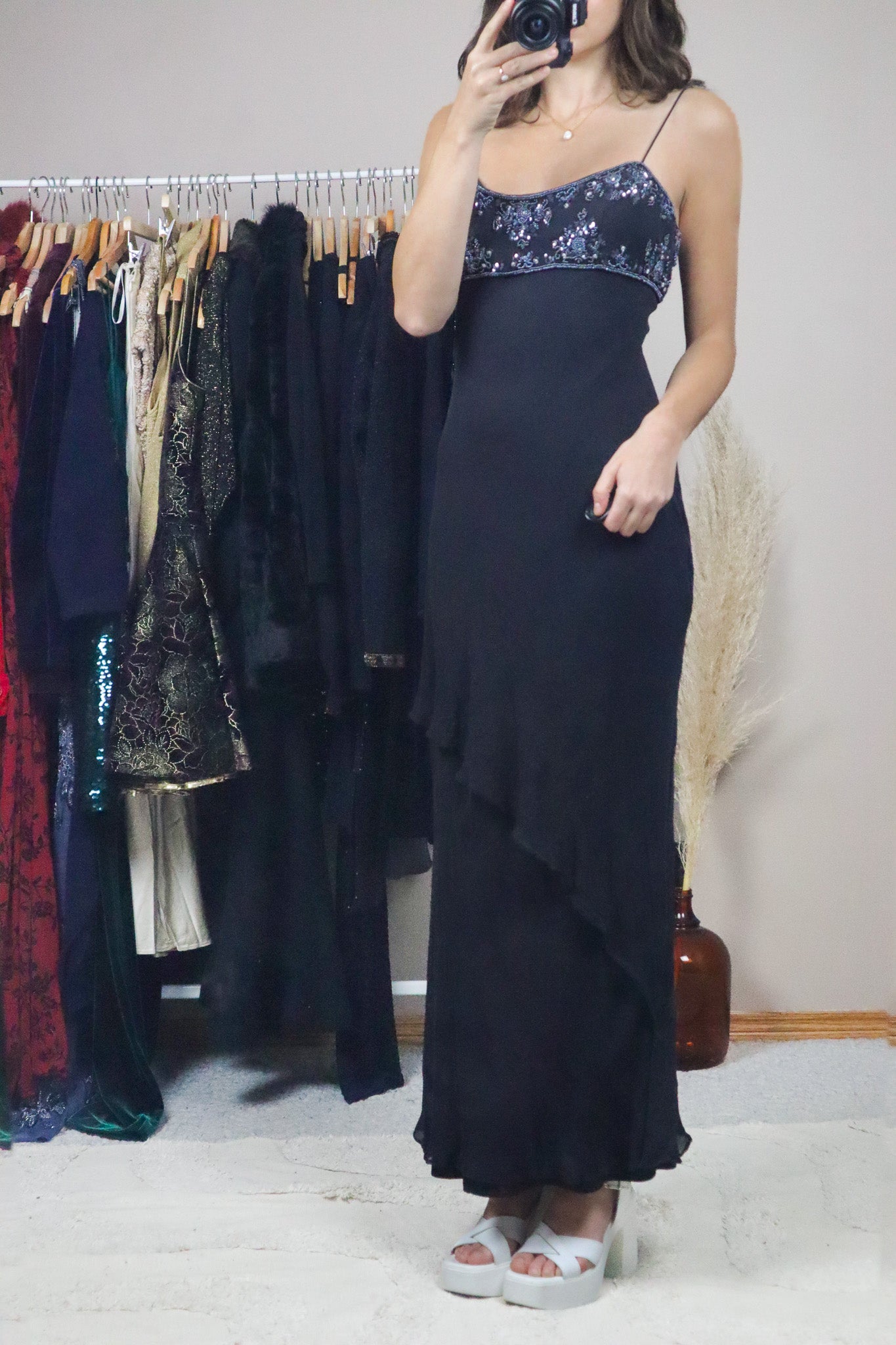 Vintage x Silk Beaded Maxi Dress (6/8)