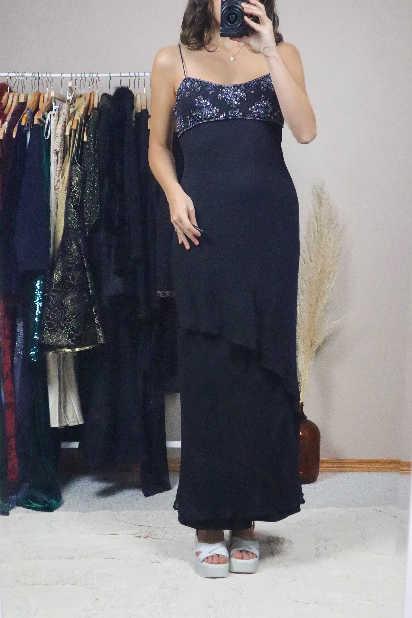Vintage x Silk Beaded Maxi Dress (6/8)
