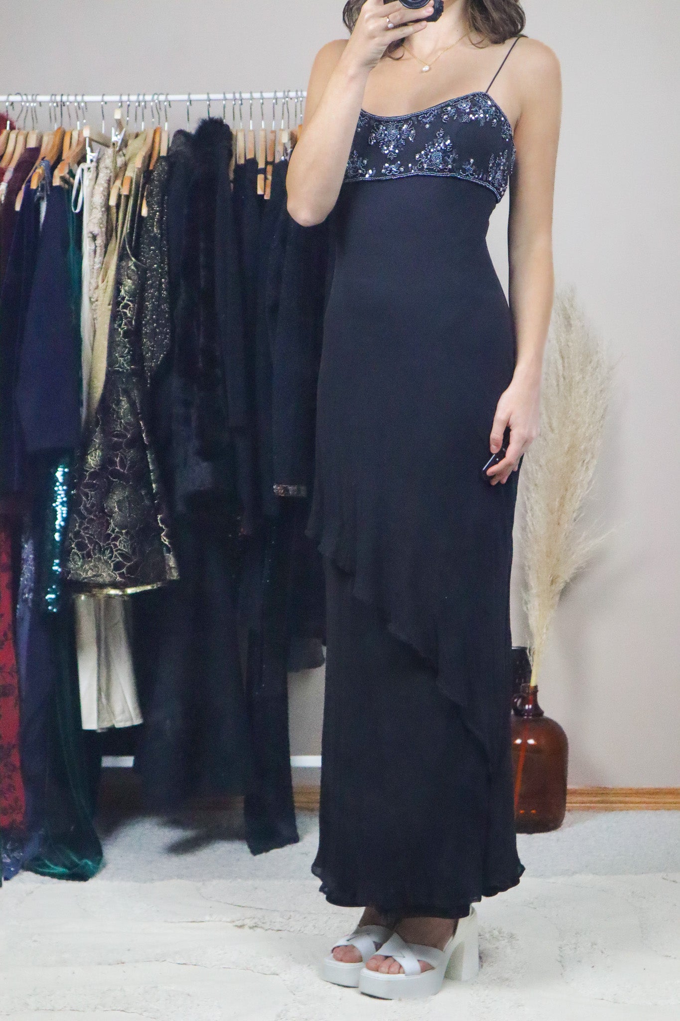 Vintage x Silk Beaded Maxi Dress (6/8)