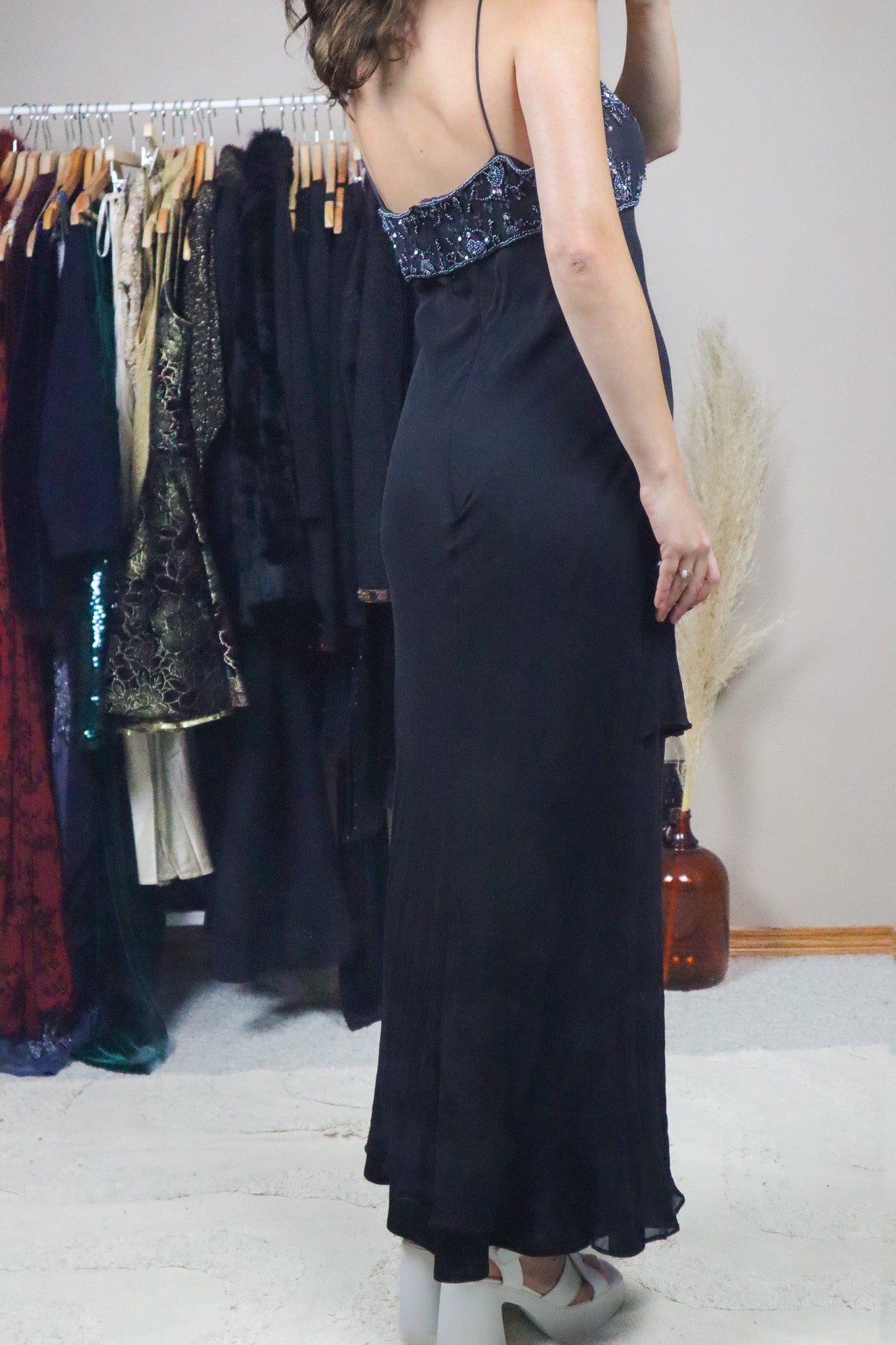 Vintage x Silk Beaded Maxi Dress (6/8)