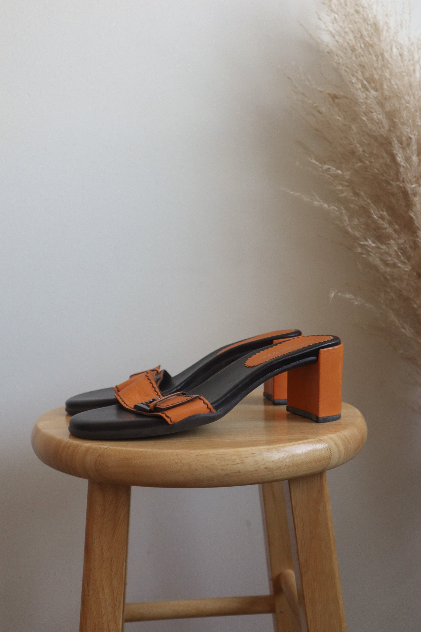 Vintage x  Leather Buckle Heels (7)