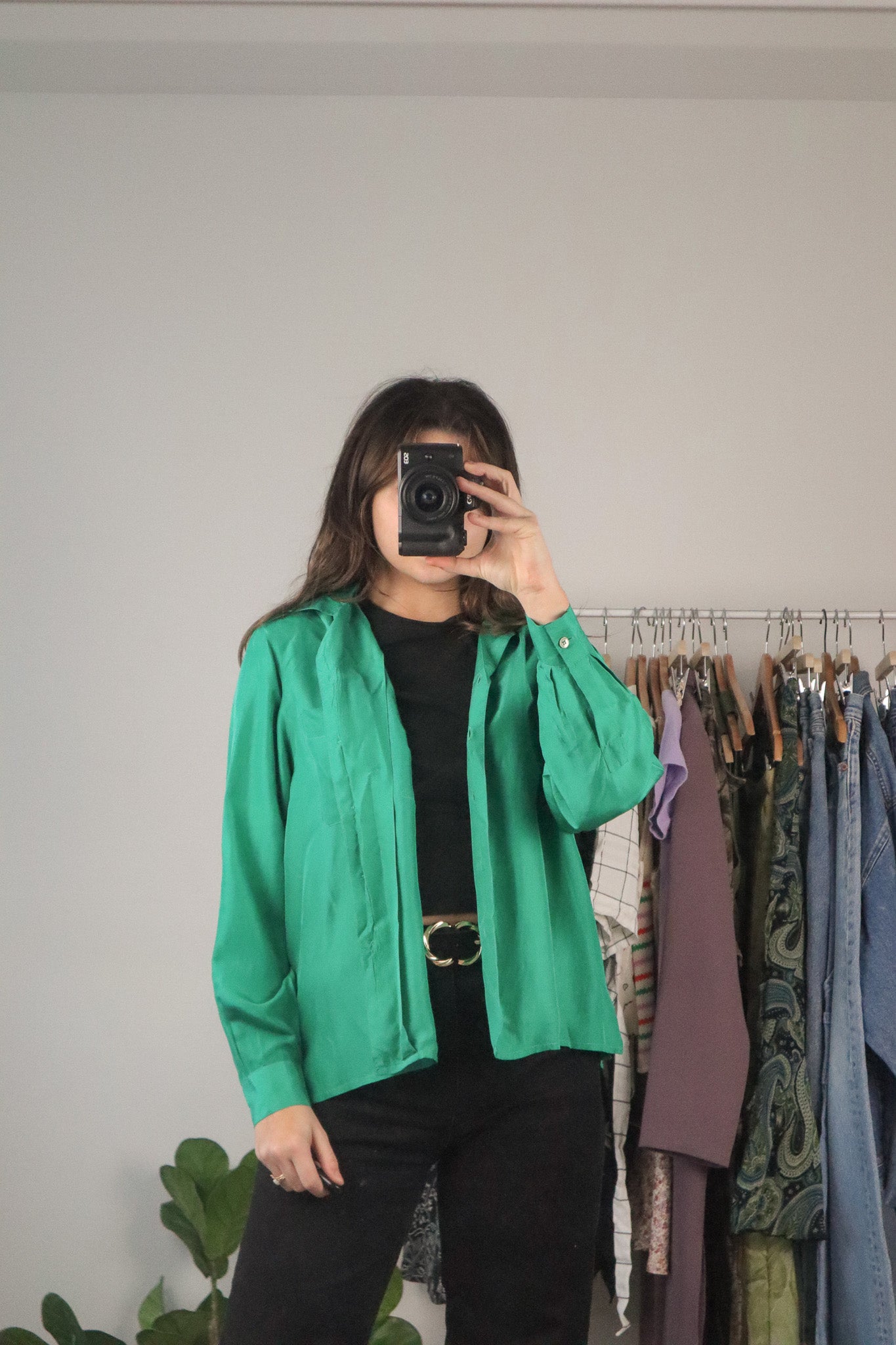 Vintage x Silk Button Up (S)