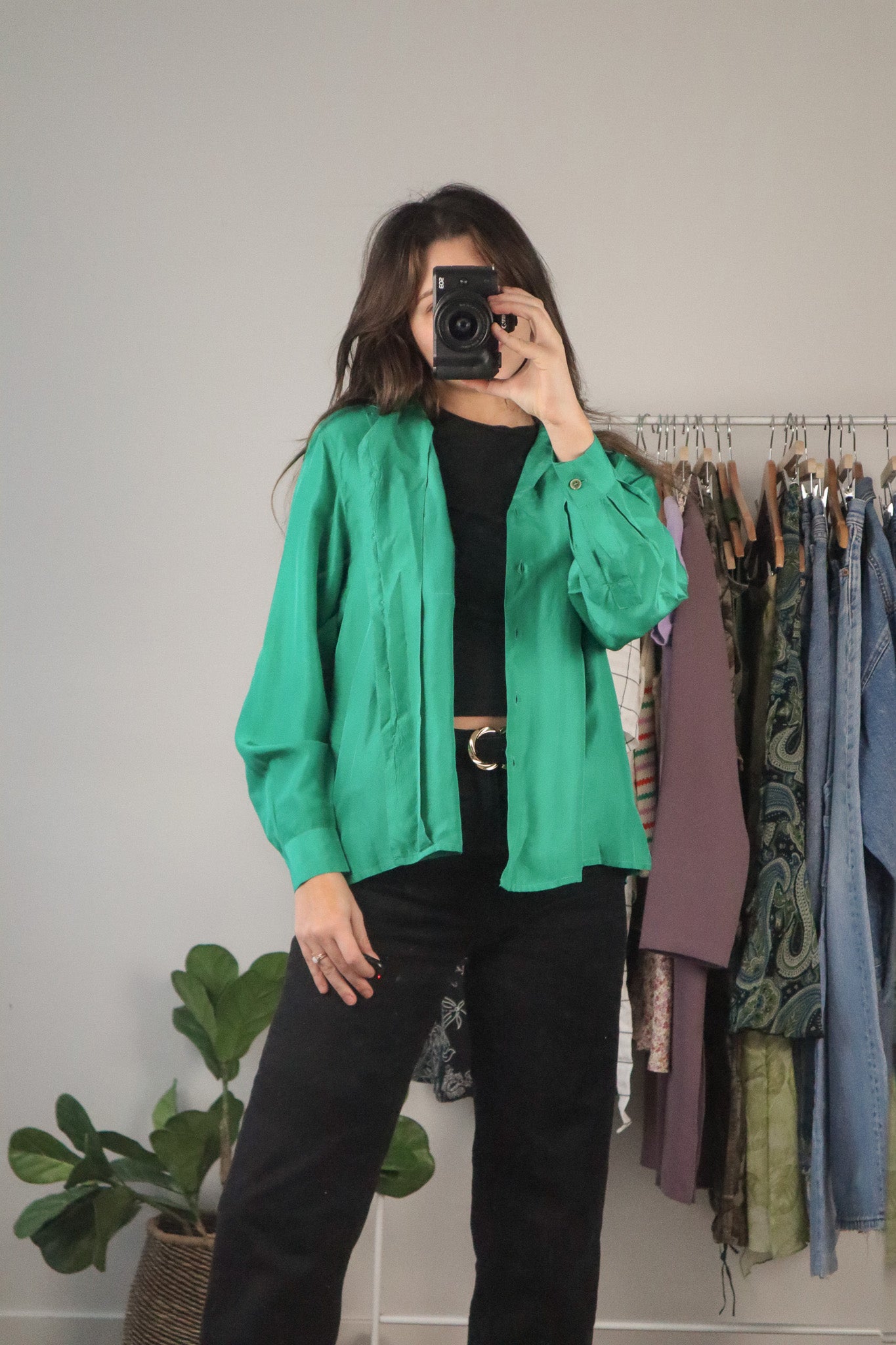 Vintage x Silk Button Up (S)