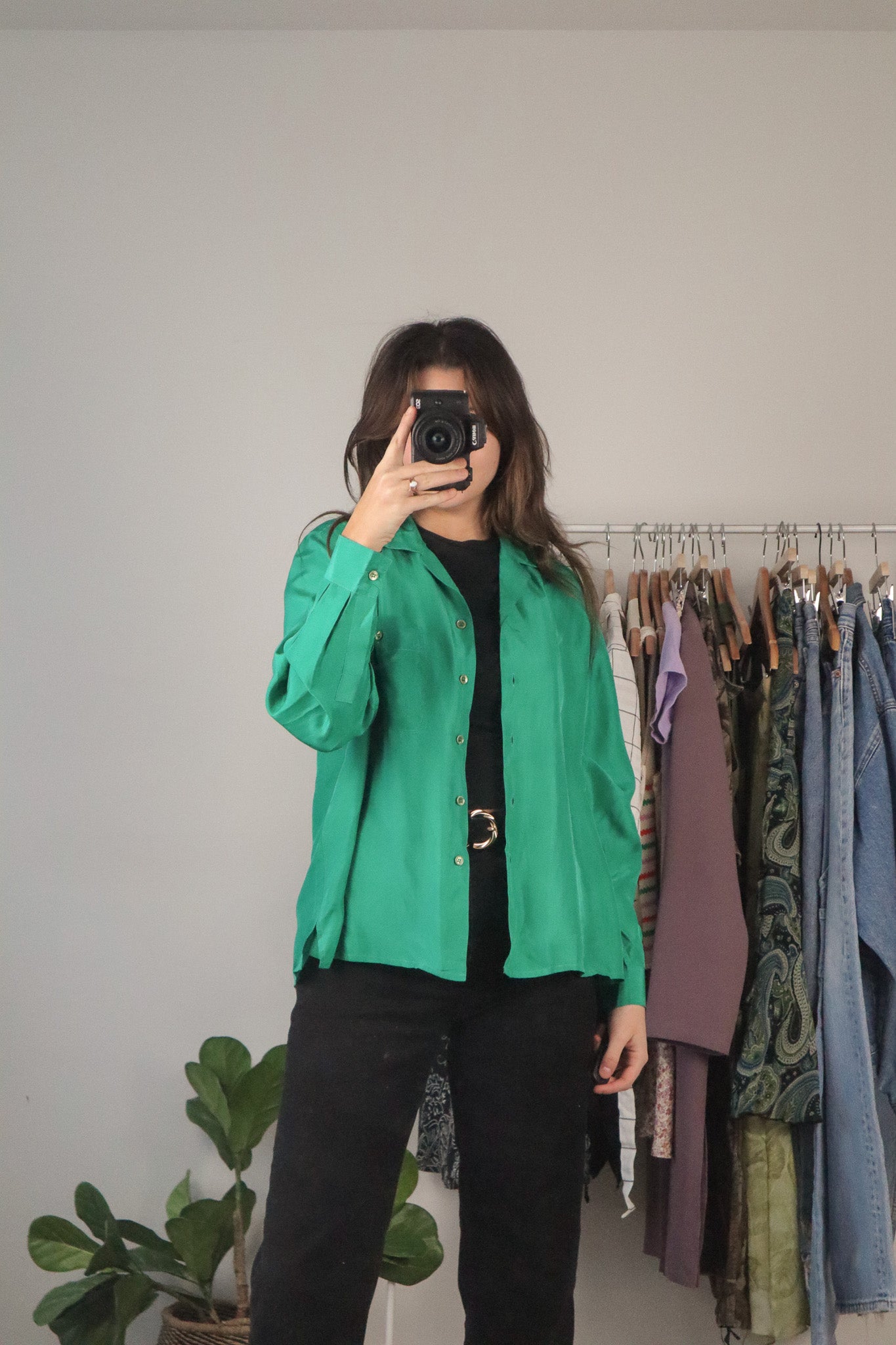 Vintage x Silk Button Up (S)