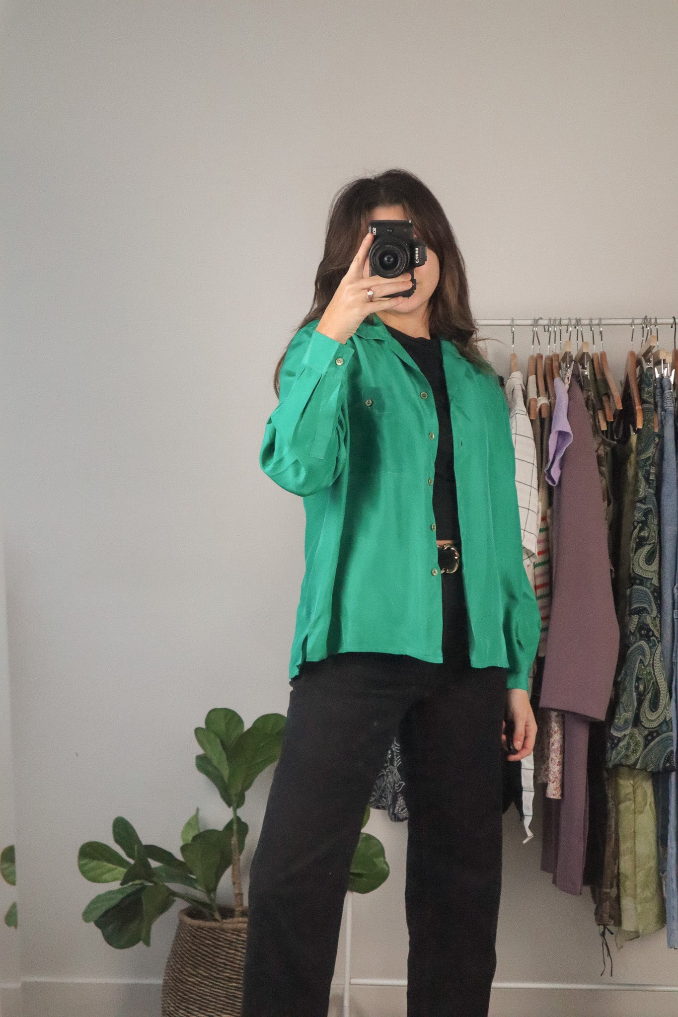 Vintage x Silk Button Up (S)