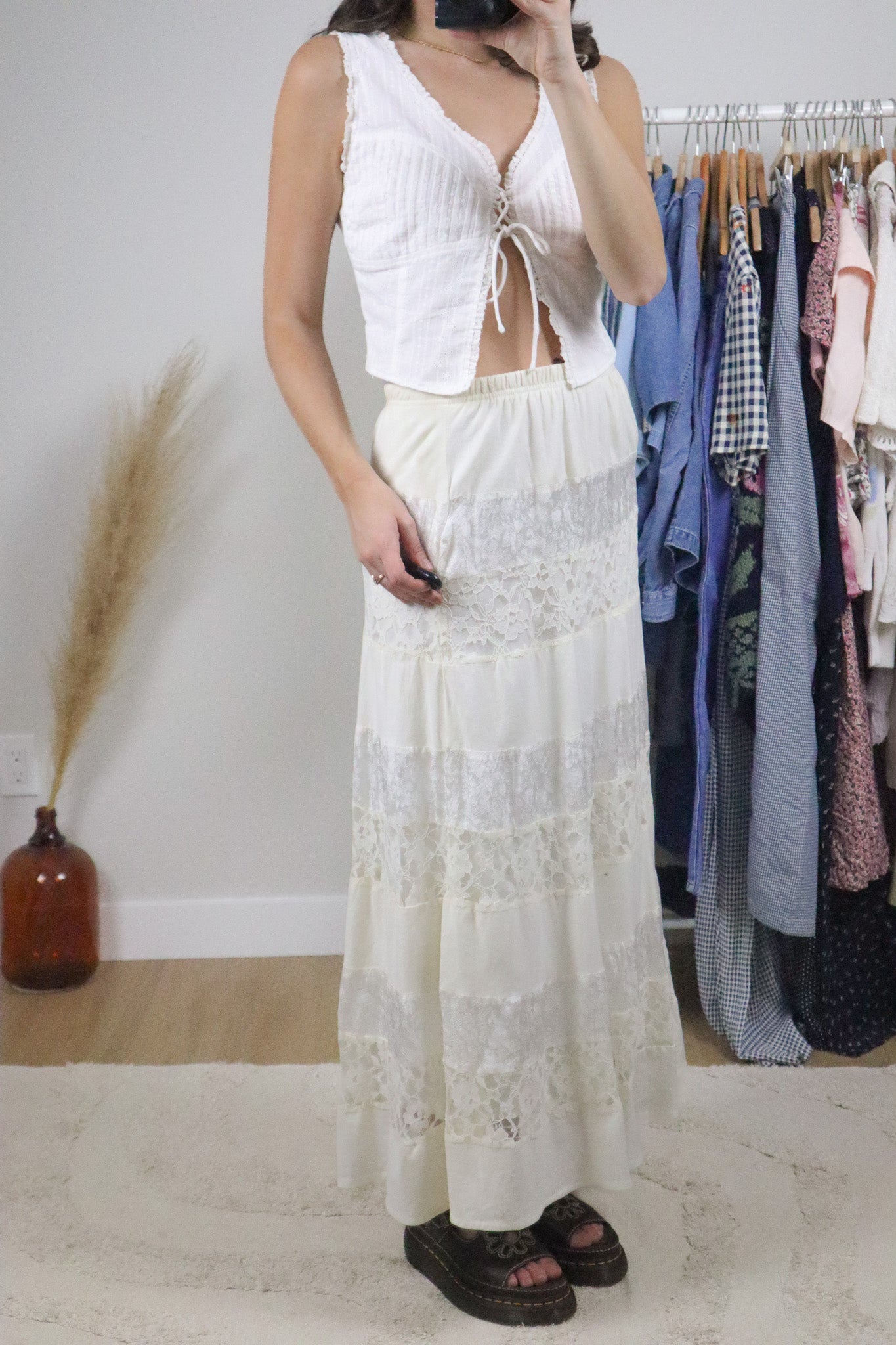 Vintage x Cotton Lace Maxi Skirt (6/8)