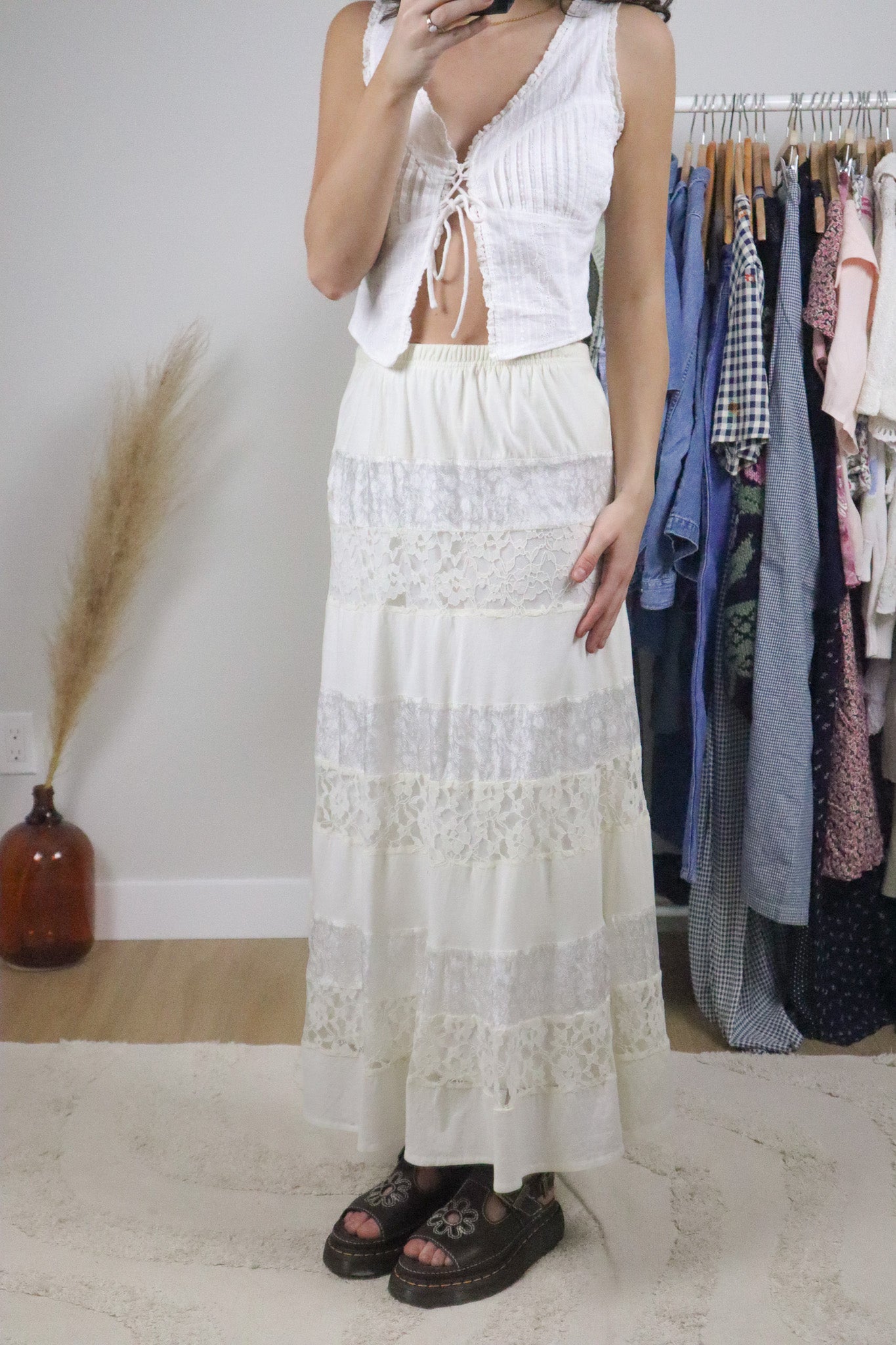 Vintage x Cotton Lace Maxi Skirt (6/8)