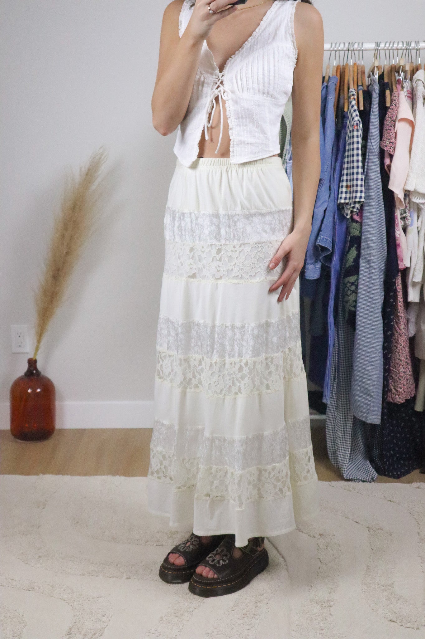 Vintage x Cotton Lace Maxi Skirt (6/8)