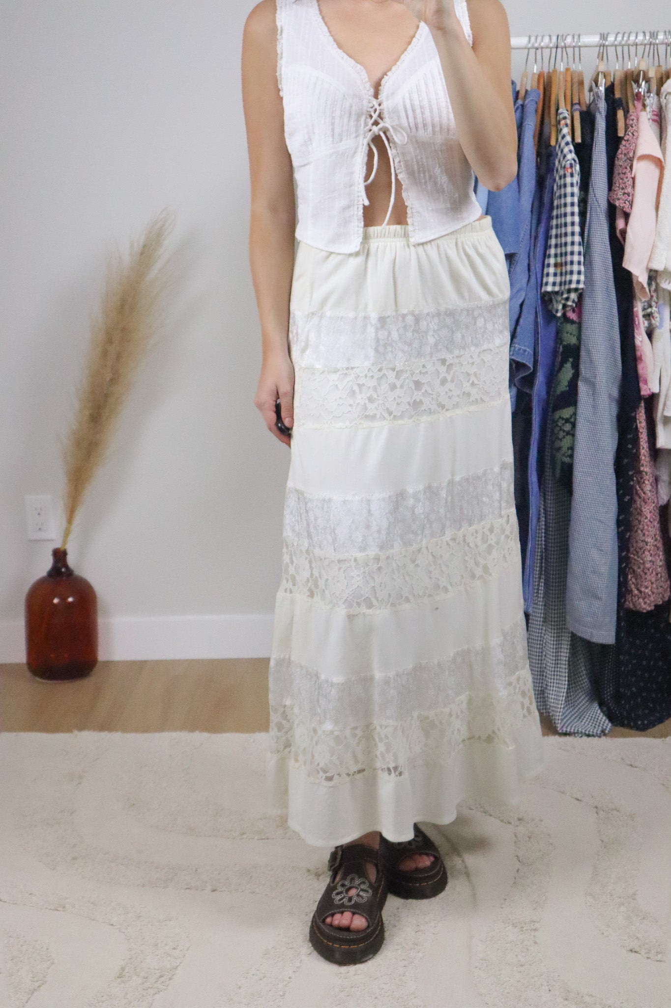 Vintage x Cotton Lace Maxi Skirt (6/8)