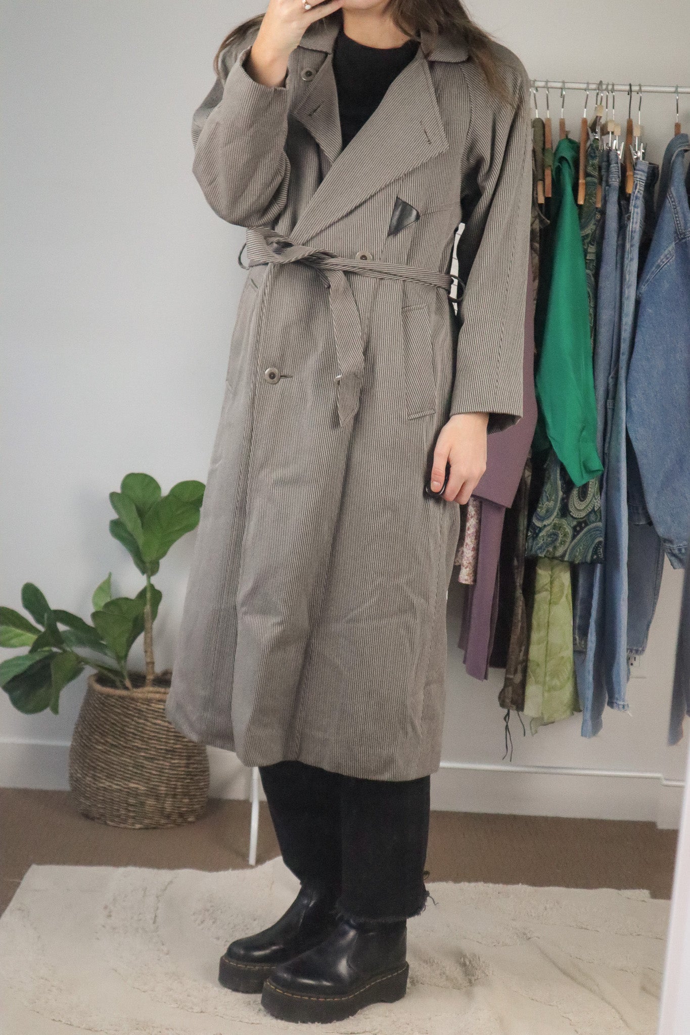 Made in Canada x Vintage 80s x Structured Wool Coat (S)