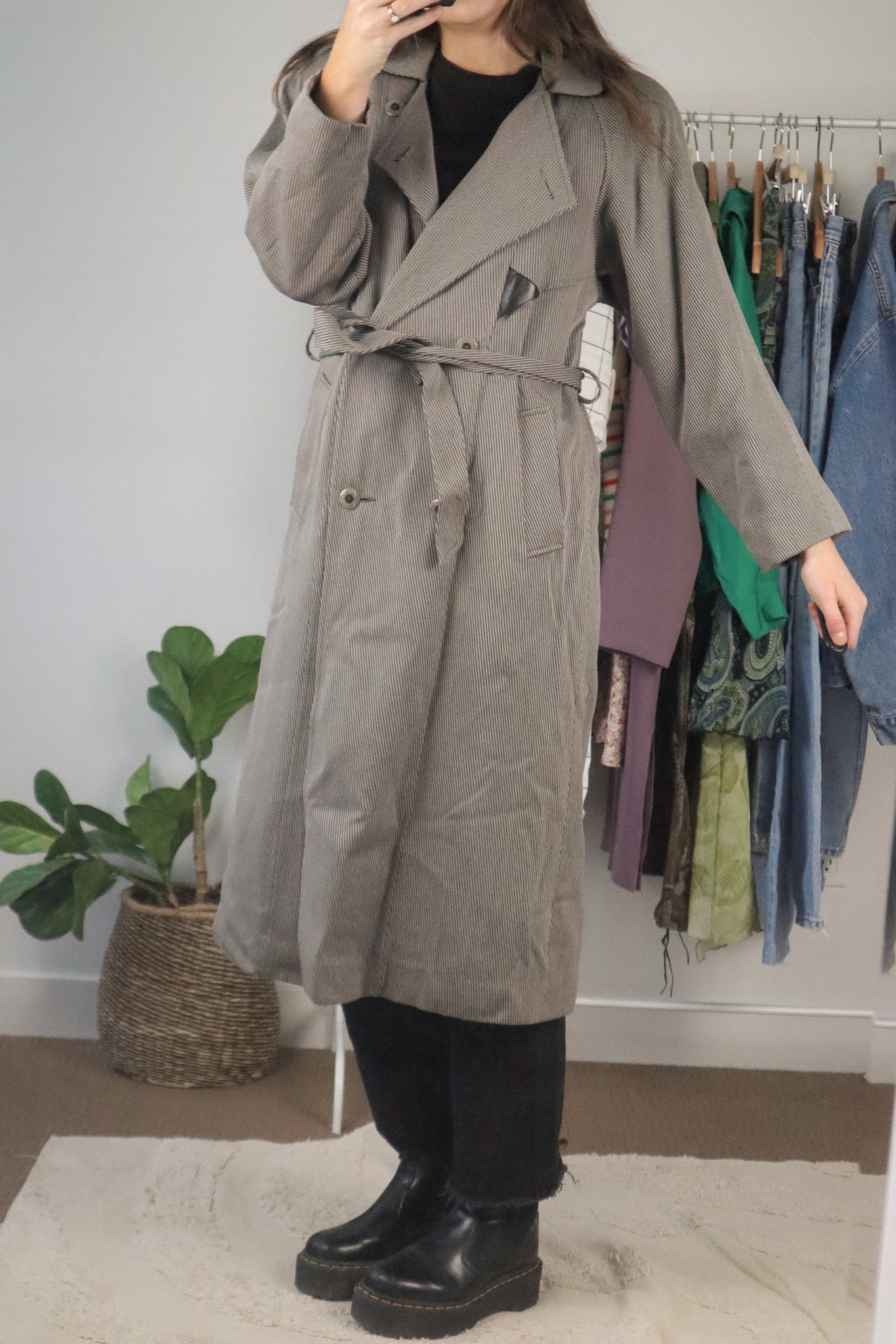Made in Canada x Vintage 80s x Structured Wool Coat (S)
