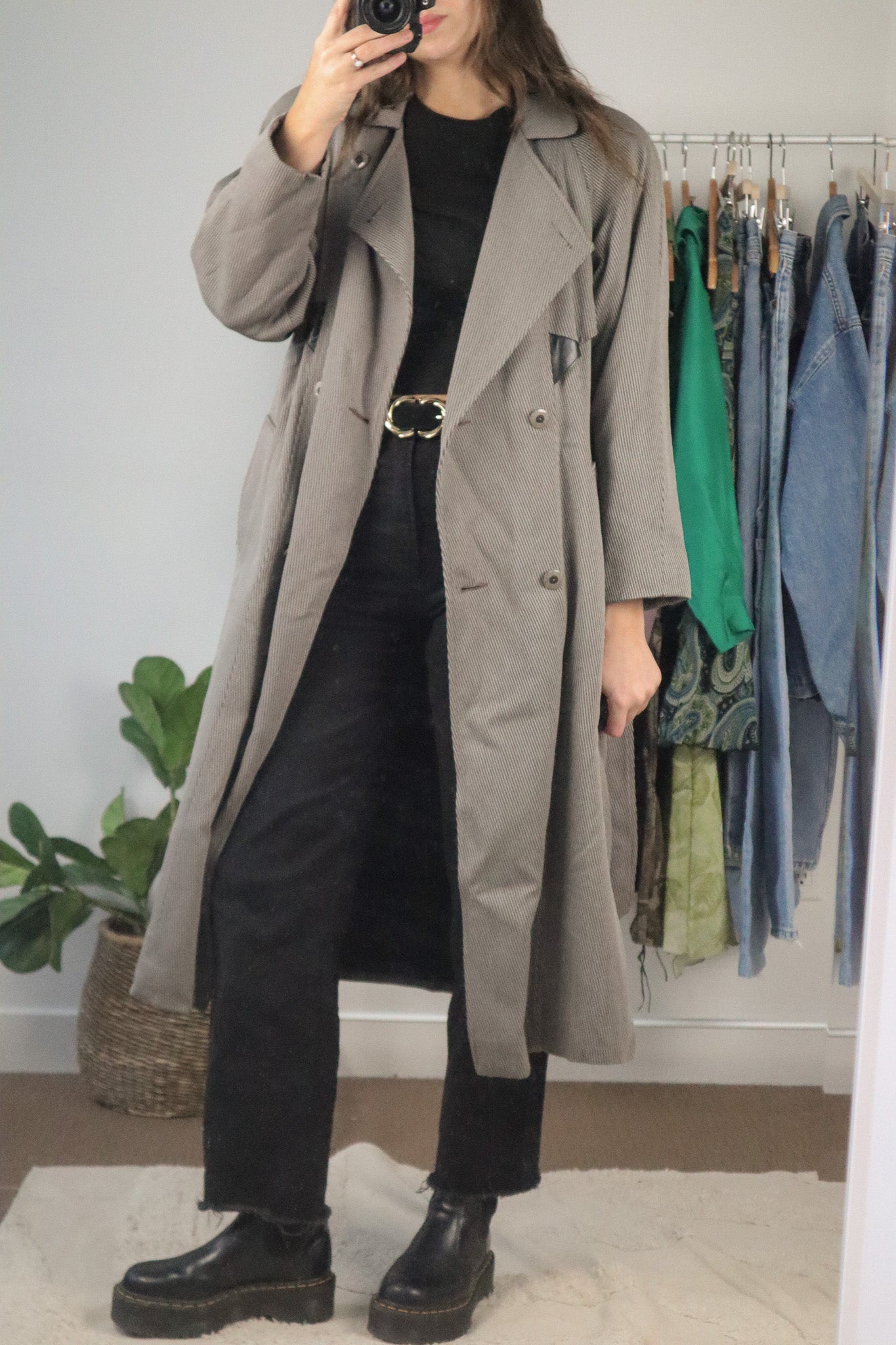 Made in Canada x Vintage 80s x Structured Wool Coat (S)