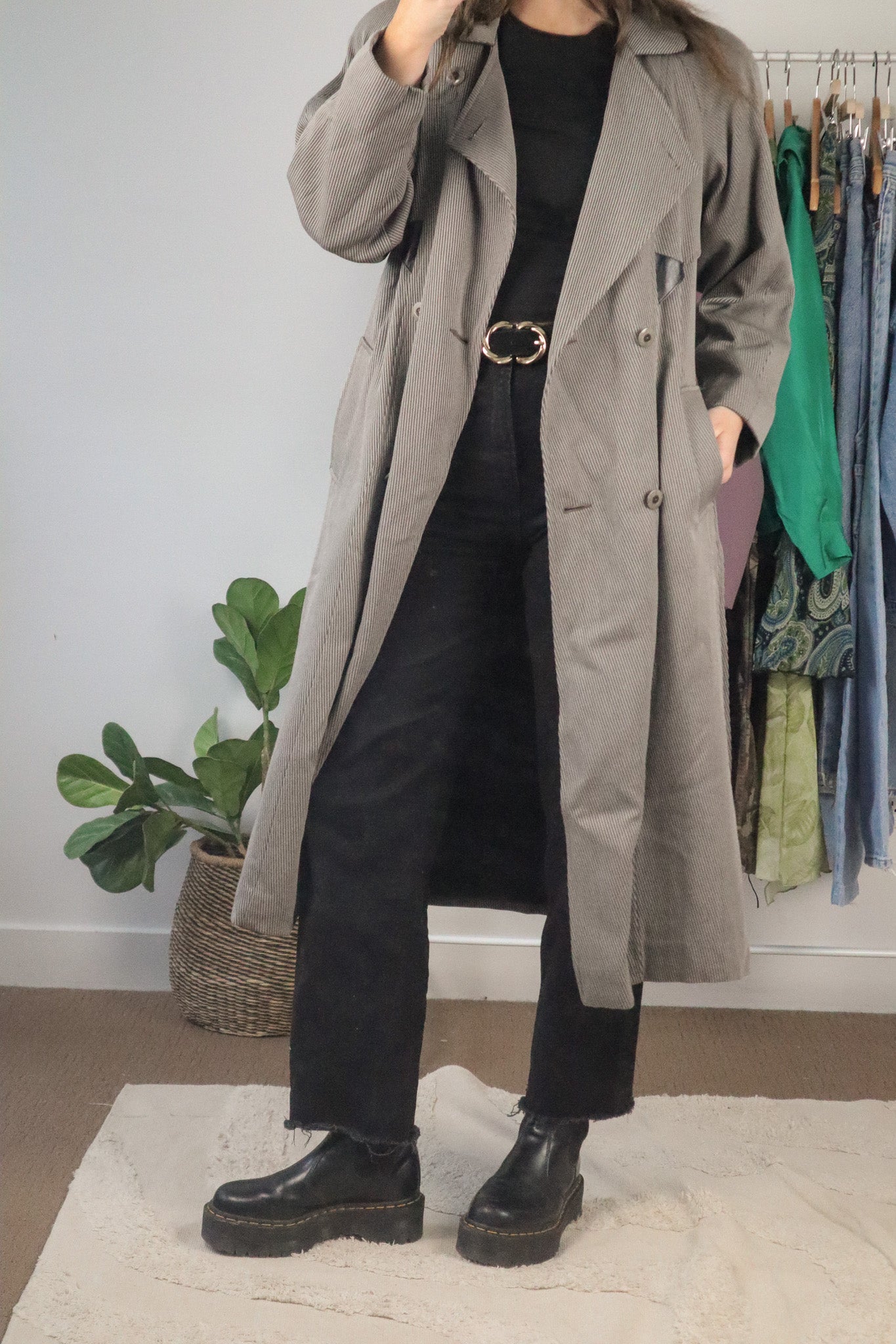 Made in Canada x Vintage 80s x Structured Wool Coat (S)