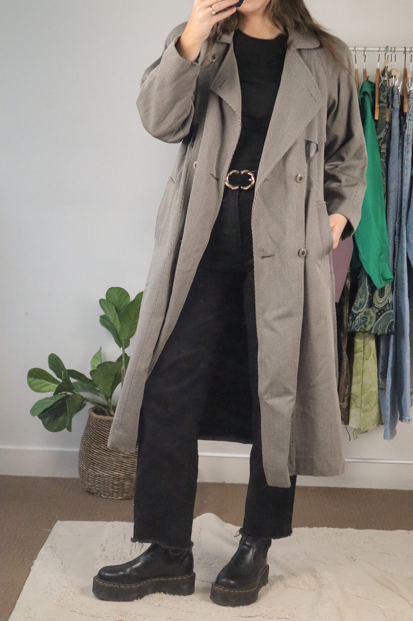 Made in Canada x Vintage 80s x Structured Wool Coat (S)