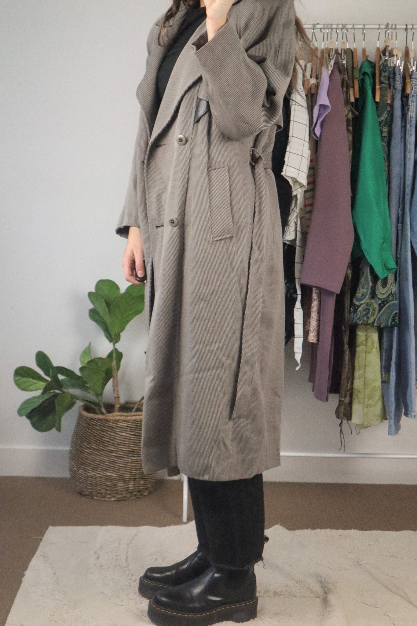 Made in Canada x Vintage 80s x Structured Wool Coat (S)