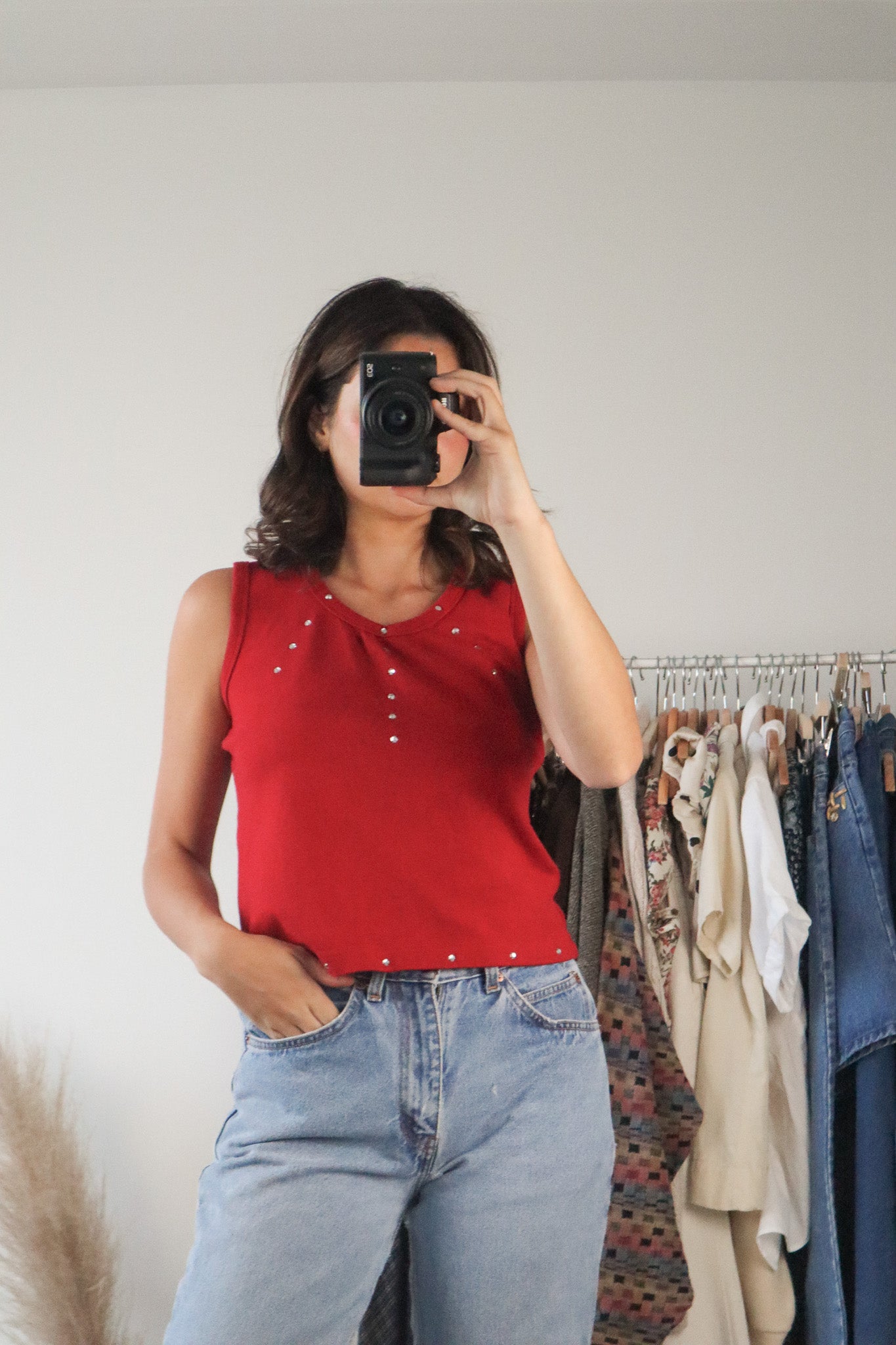 Vintage x Jewelled Tank (S/M)