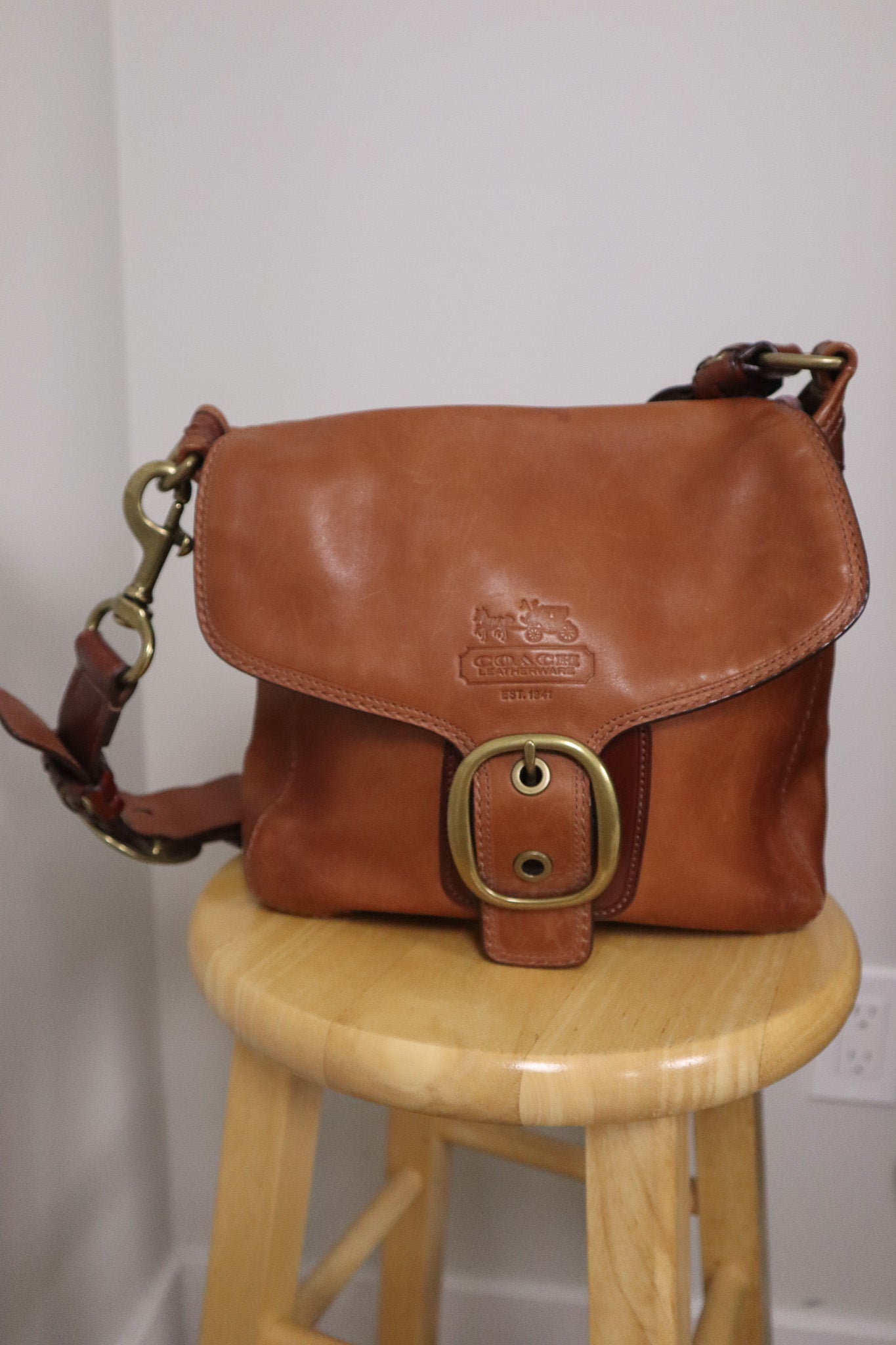 Vintage x Coach Leather Bleecker Purse