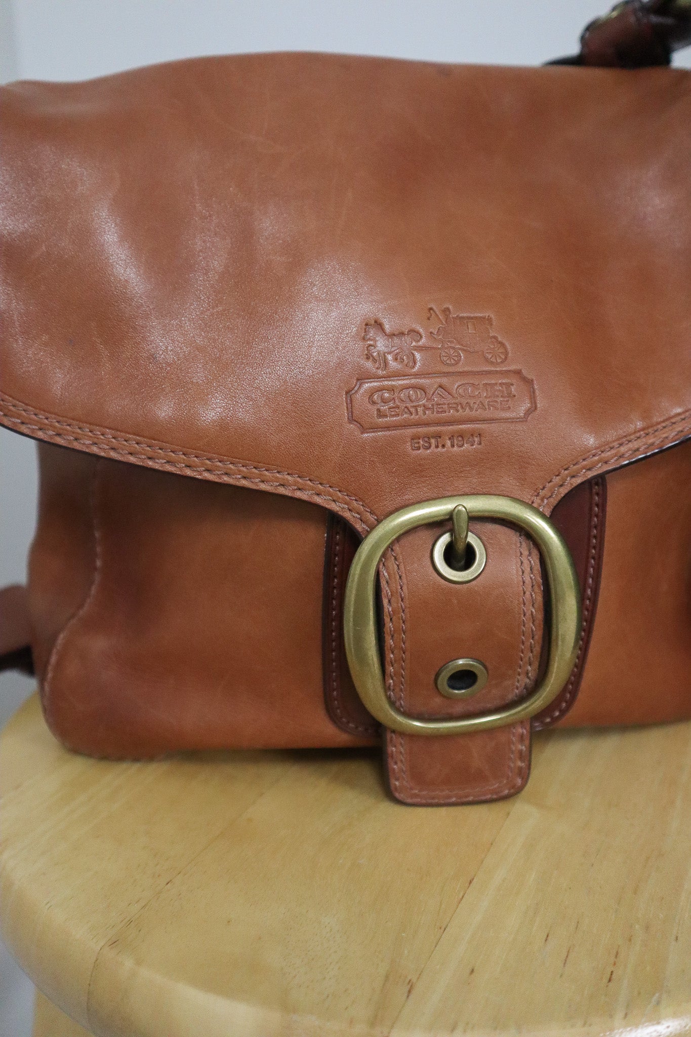 Vintage x Coach Leather Bleecker Purse