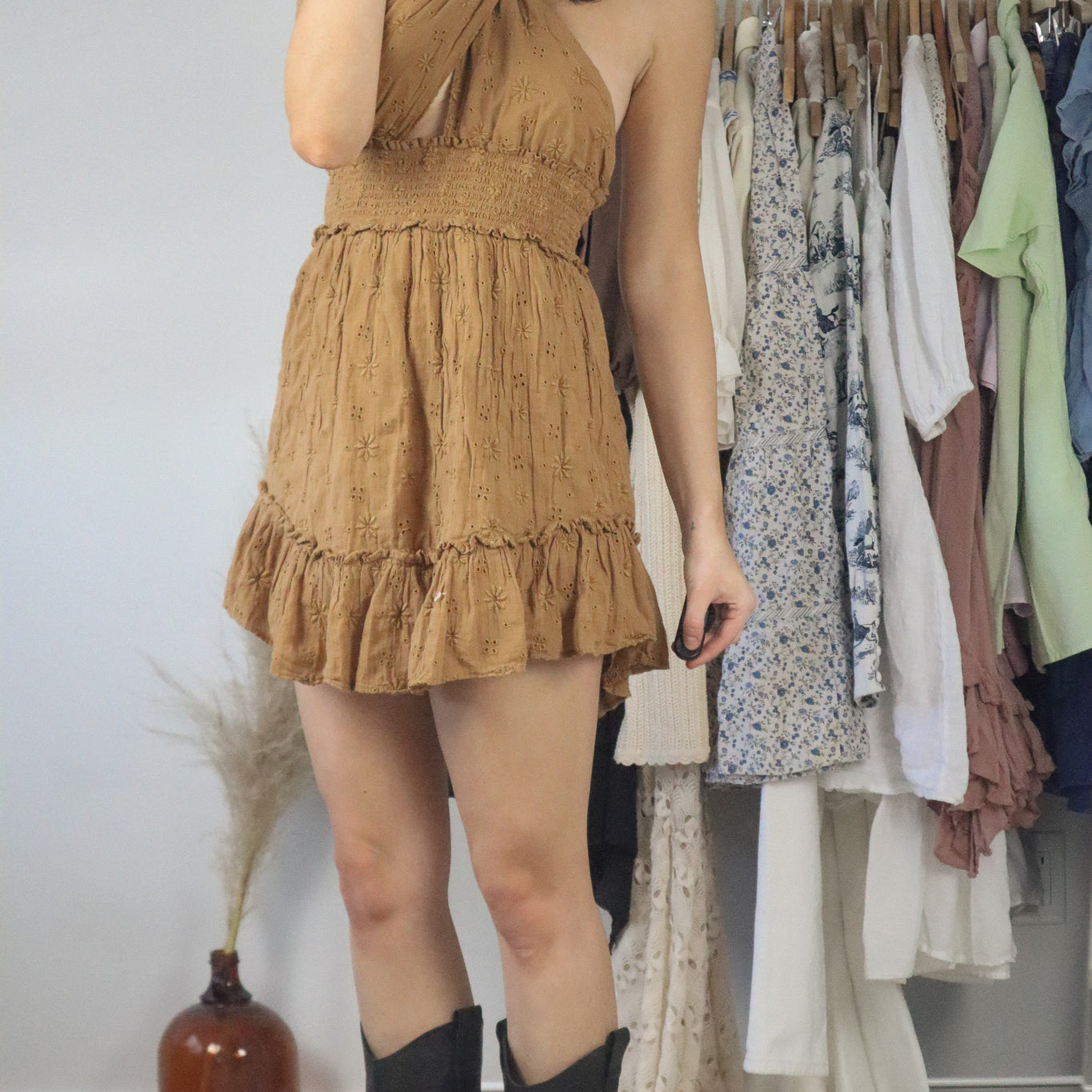 Modern x Eyelet Mini Dress (S)