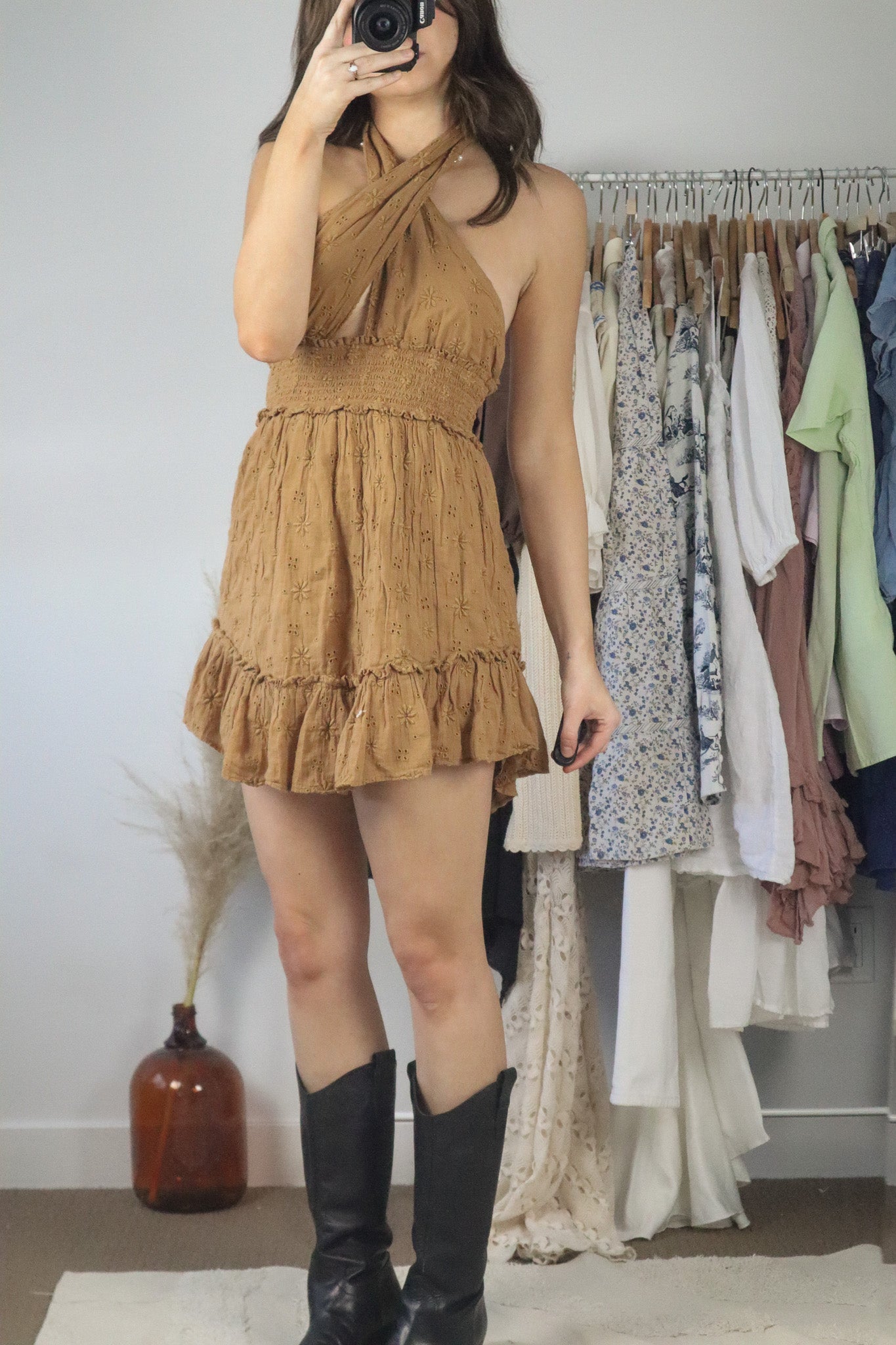 Modern x Eyelet Mini Dress (S)