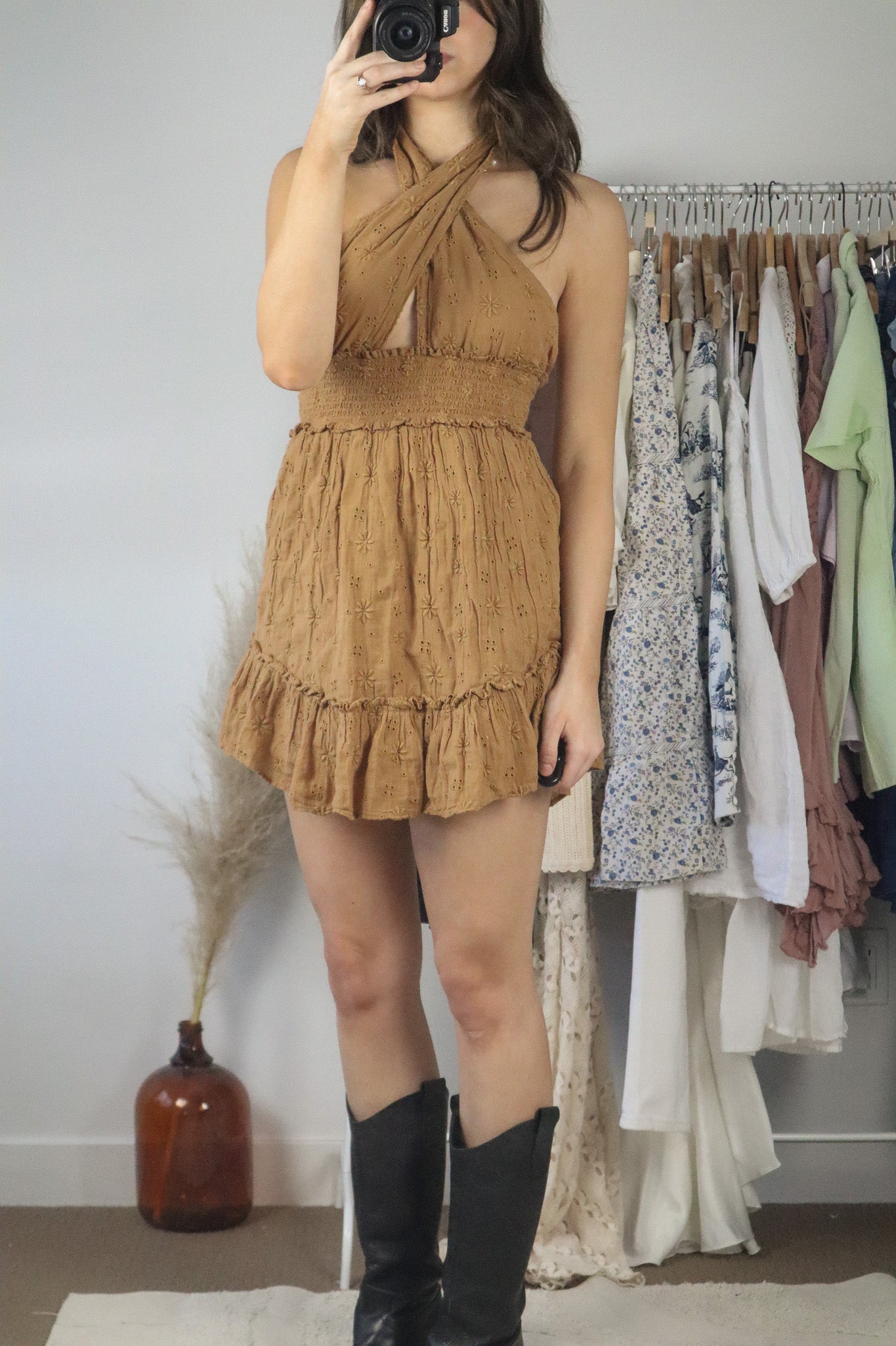 Modern x Eyelet Mini Dress (S)
