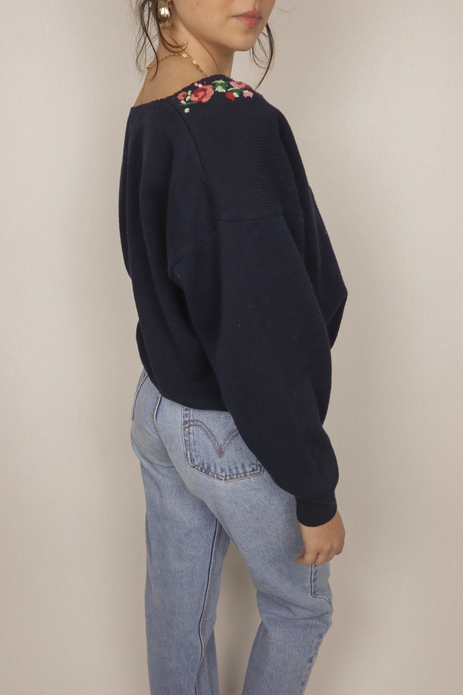 Vintage x Embroidered Cardigan (S)