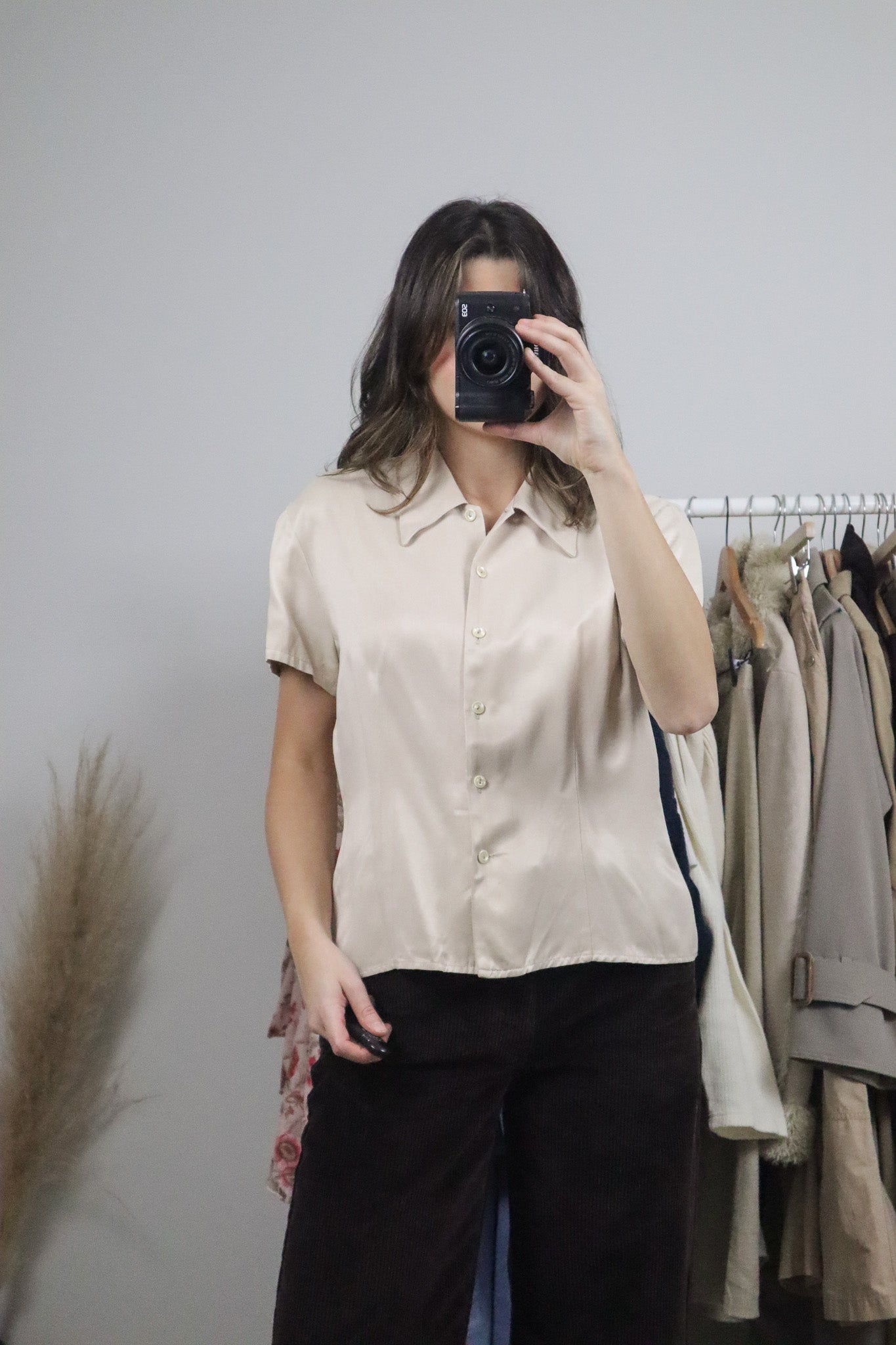 Made in Canada x Vintage x Satin Blouse (M)