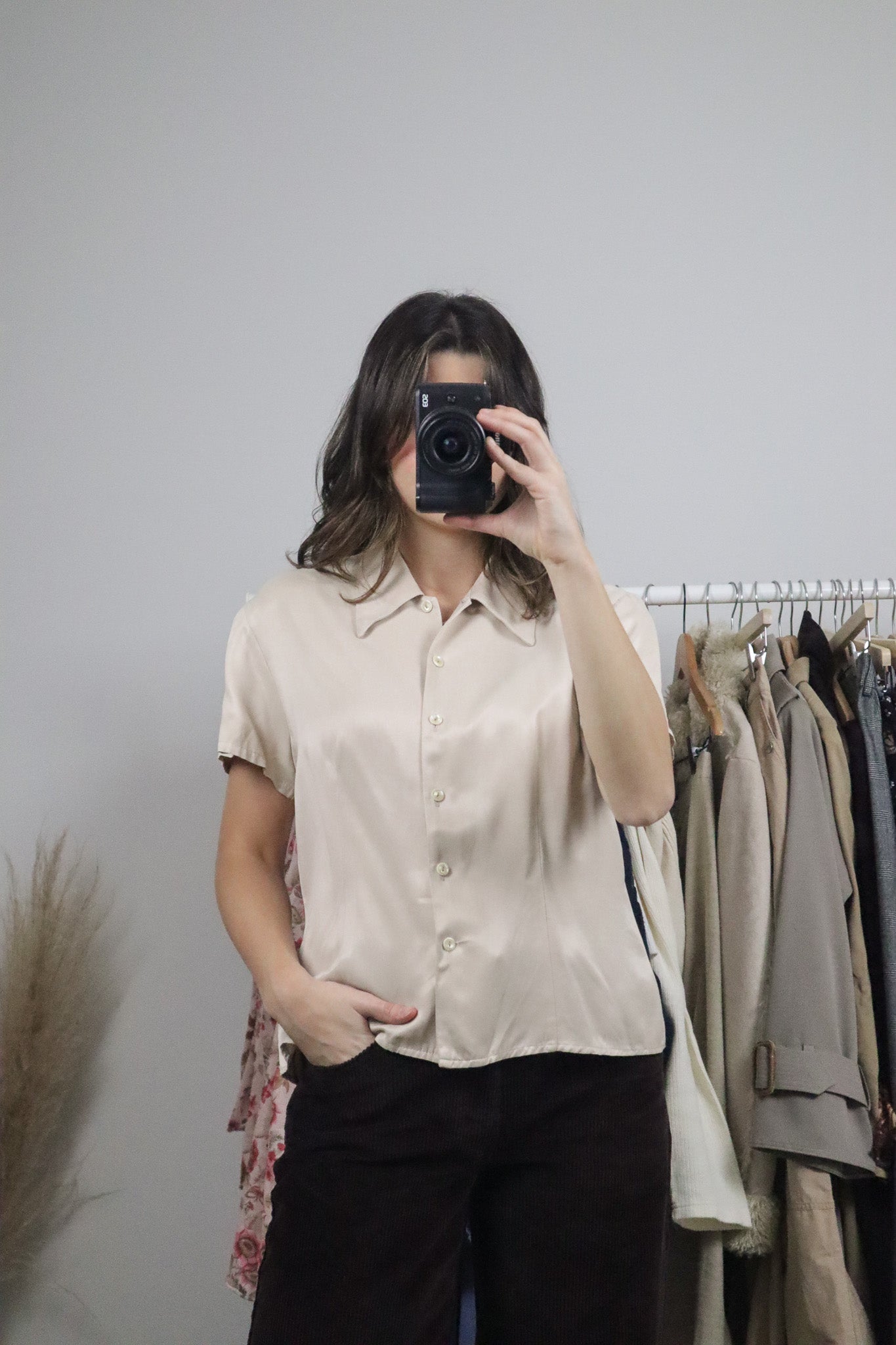 Made in Canada x Vintage x Satin Blouse (M)