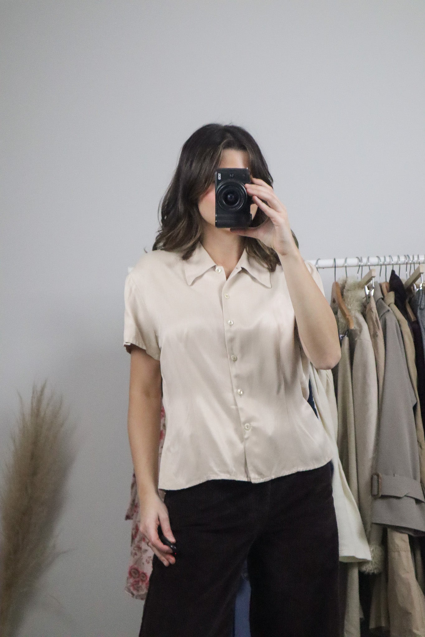 Made in Canada x Vintage x Satin Blouse (M)