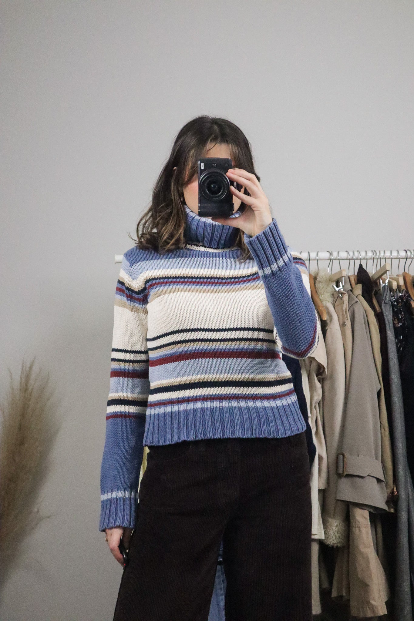 Vintage x Striped Cotton Turtleneck (S/M)