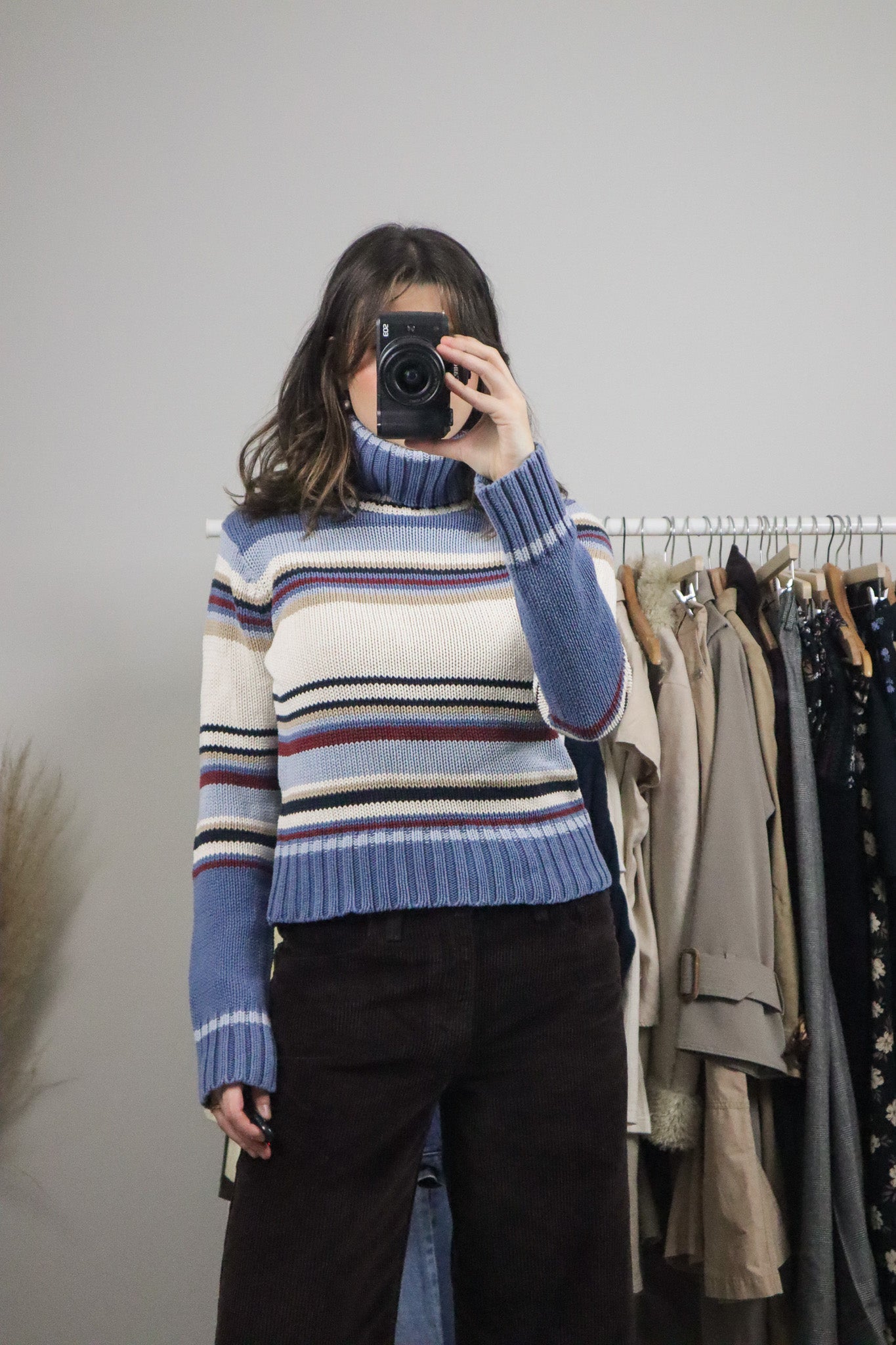 Vintage x Striped Cotton Turtleneck (S/M)