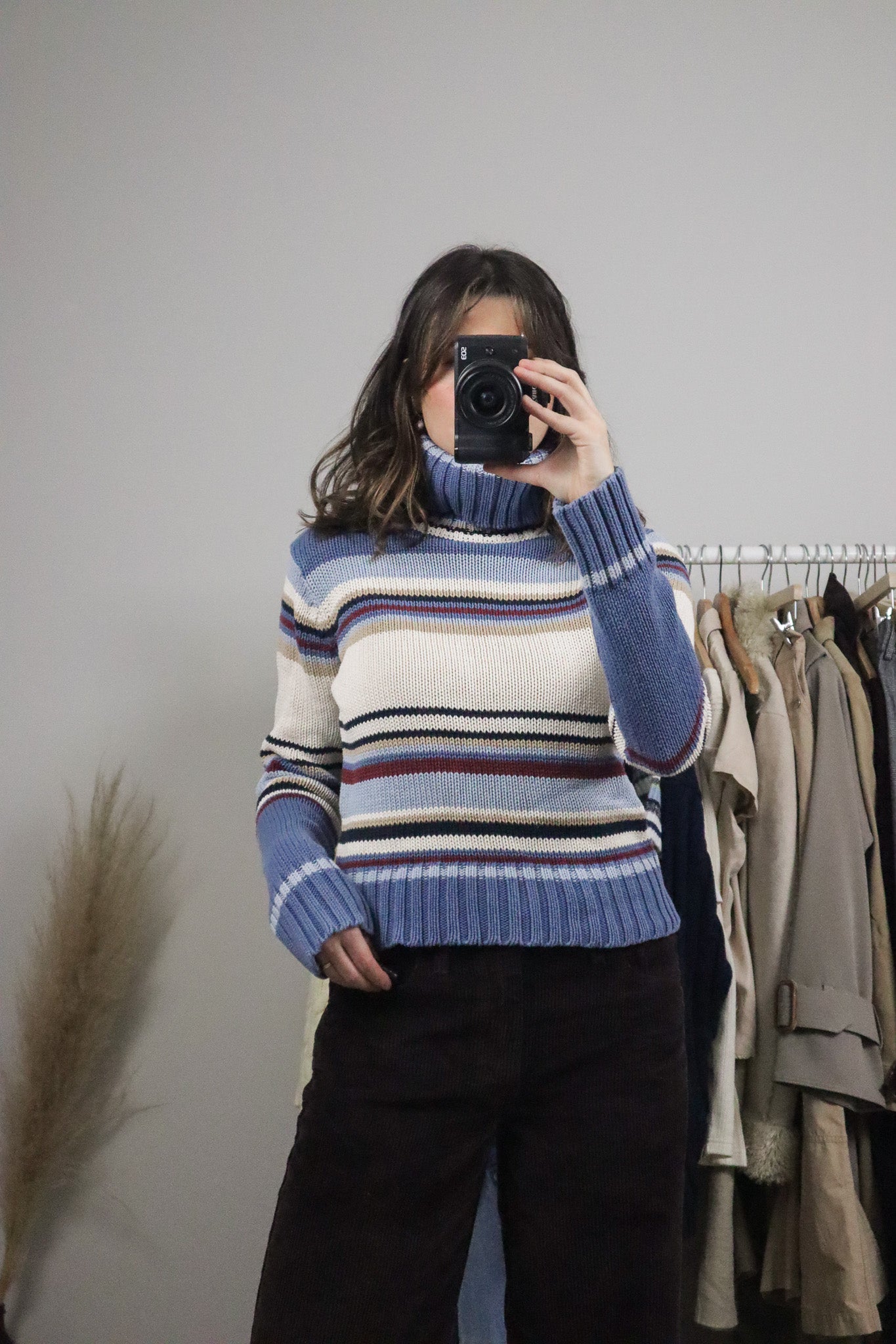 Vintage x Striped Cotton Turtleneck (S/M)