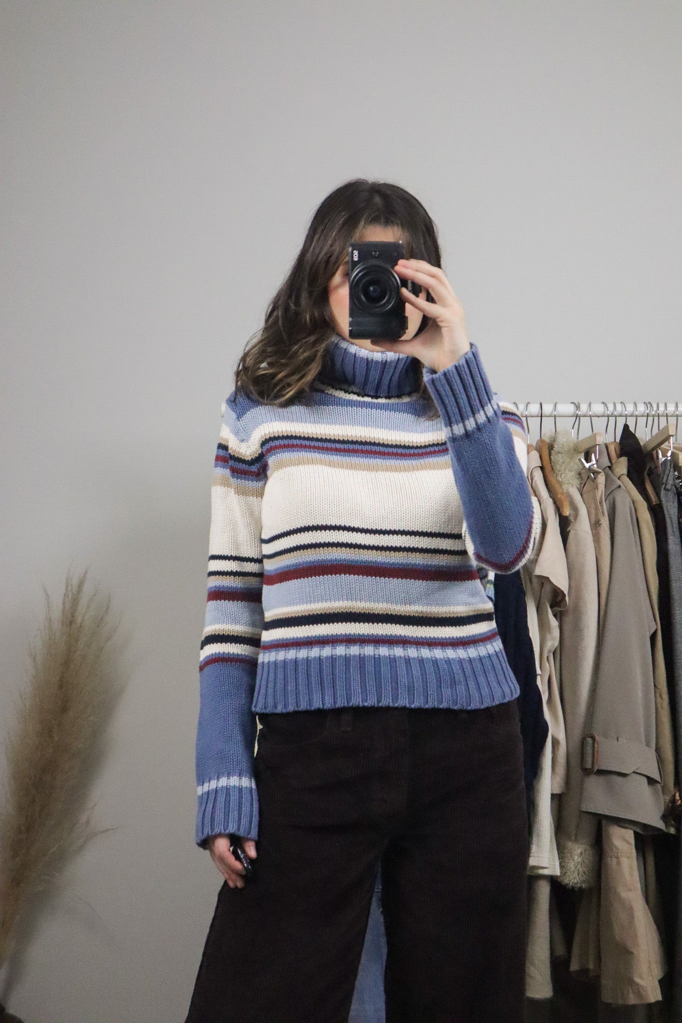 Vintage x Striped Cotton Turtleneck (S/M)