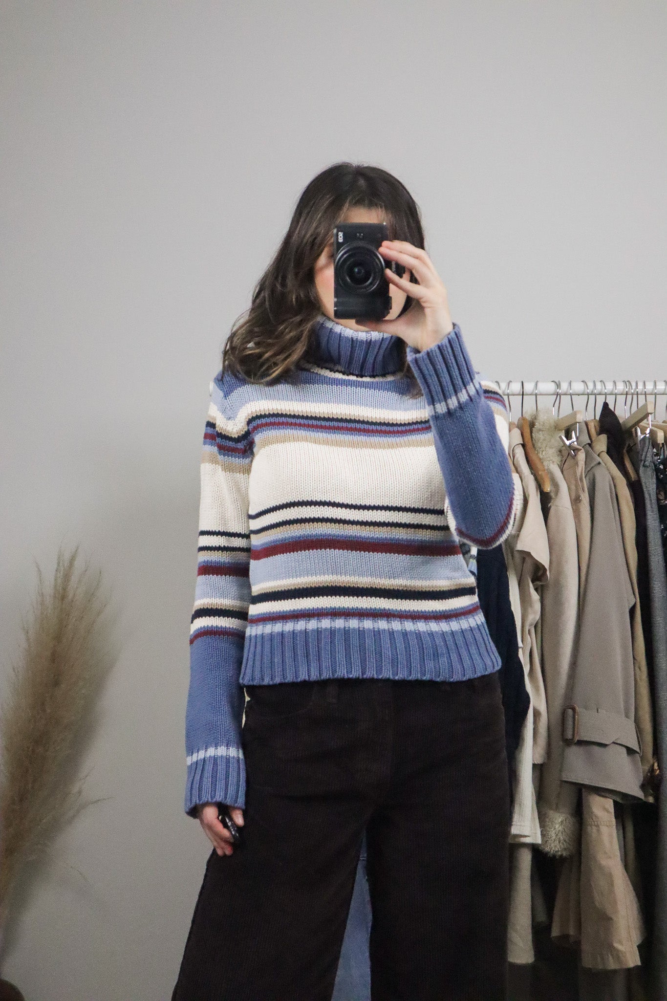 Vintage x Striped Cotton Turtleneck (S/M)