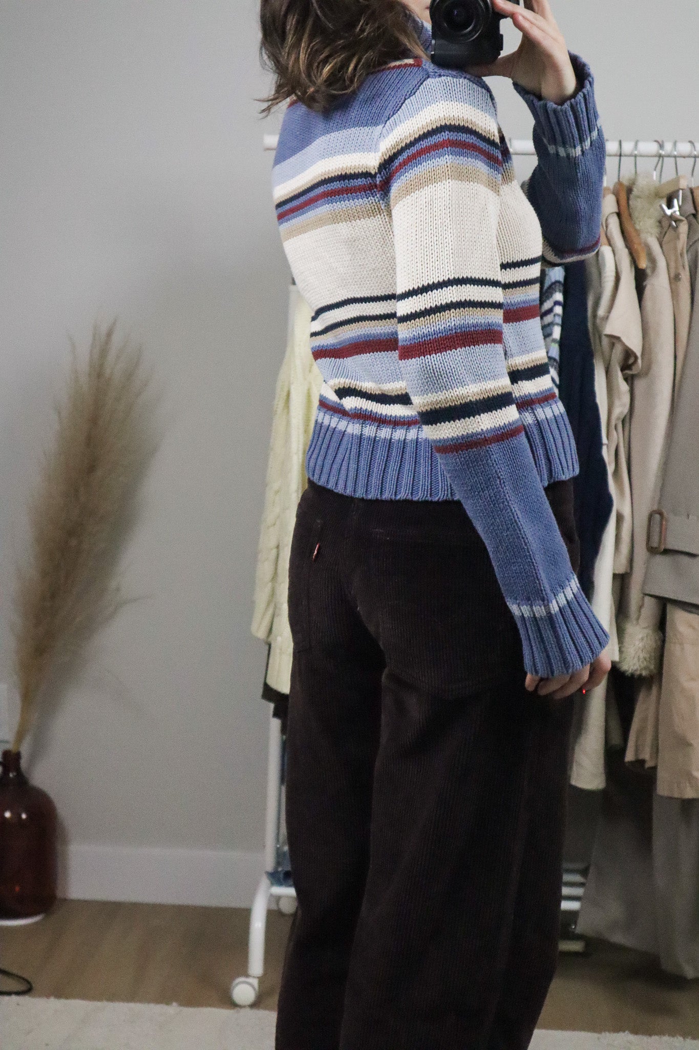 Vintage x Striped Cotton Turtleneck (S/M)