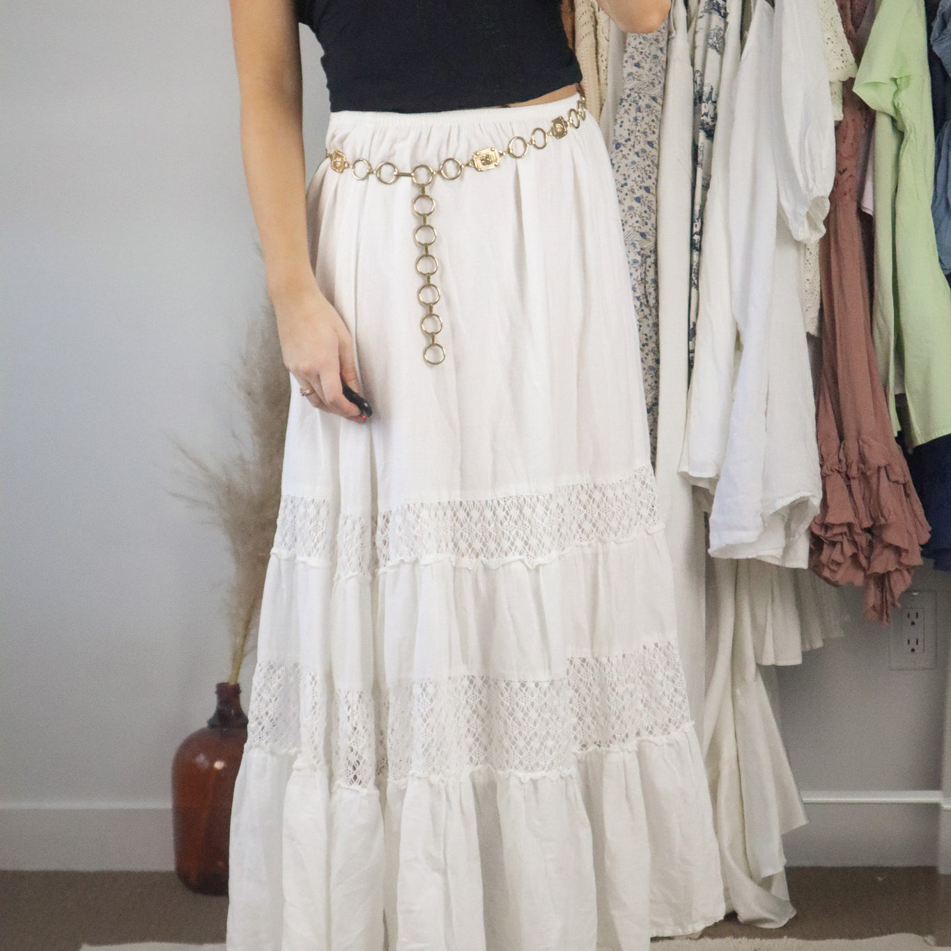 Modern x Tiered Maxi Skirt (M)
