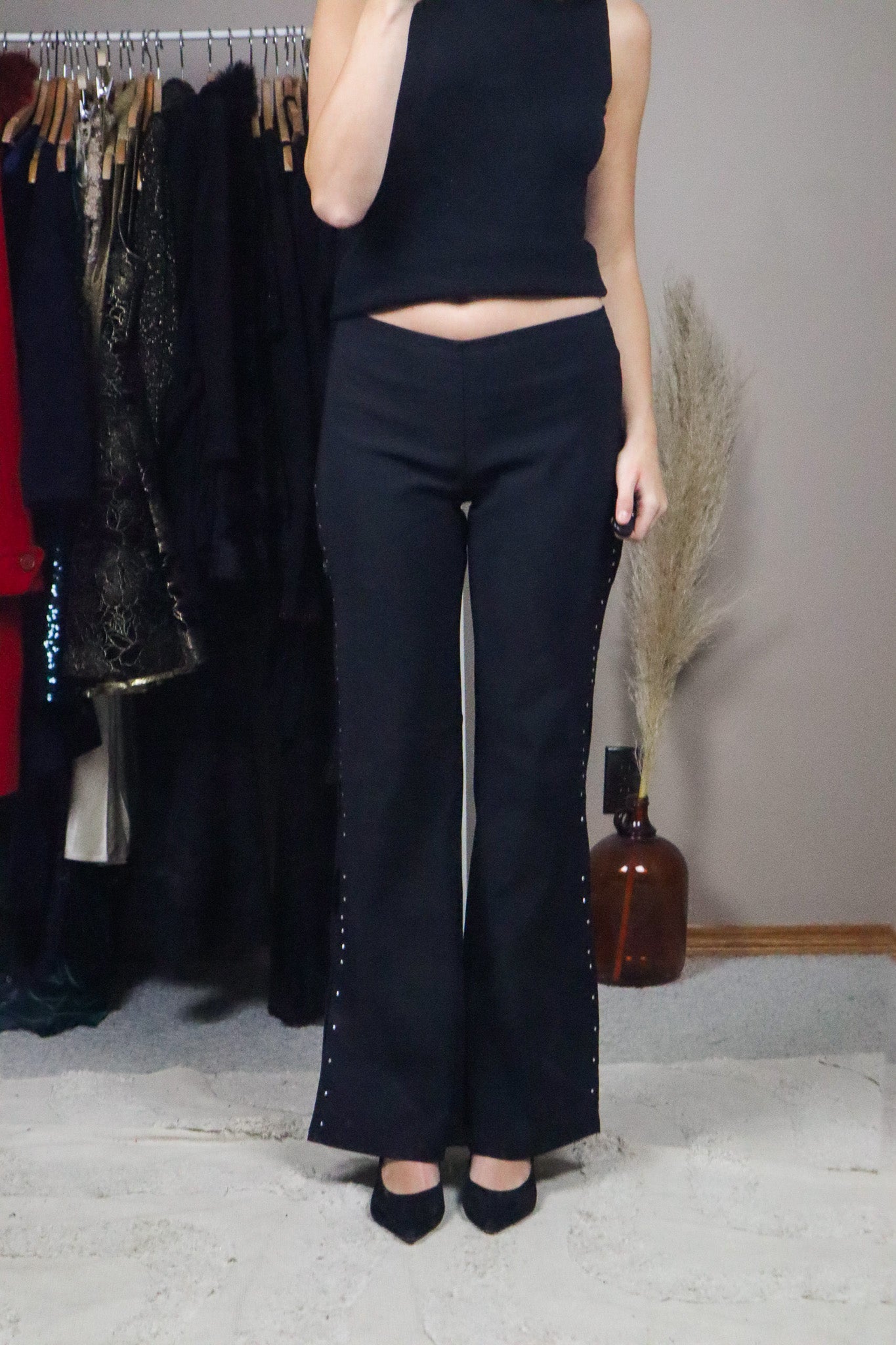 Made in USA x Vintage x Cut-Out Rhinestone Pants (8)