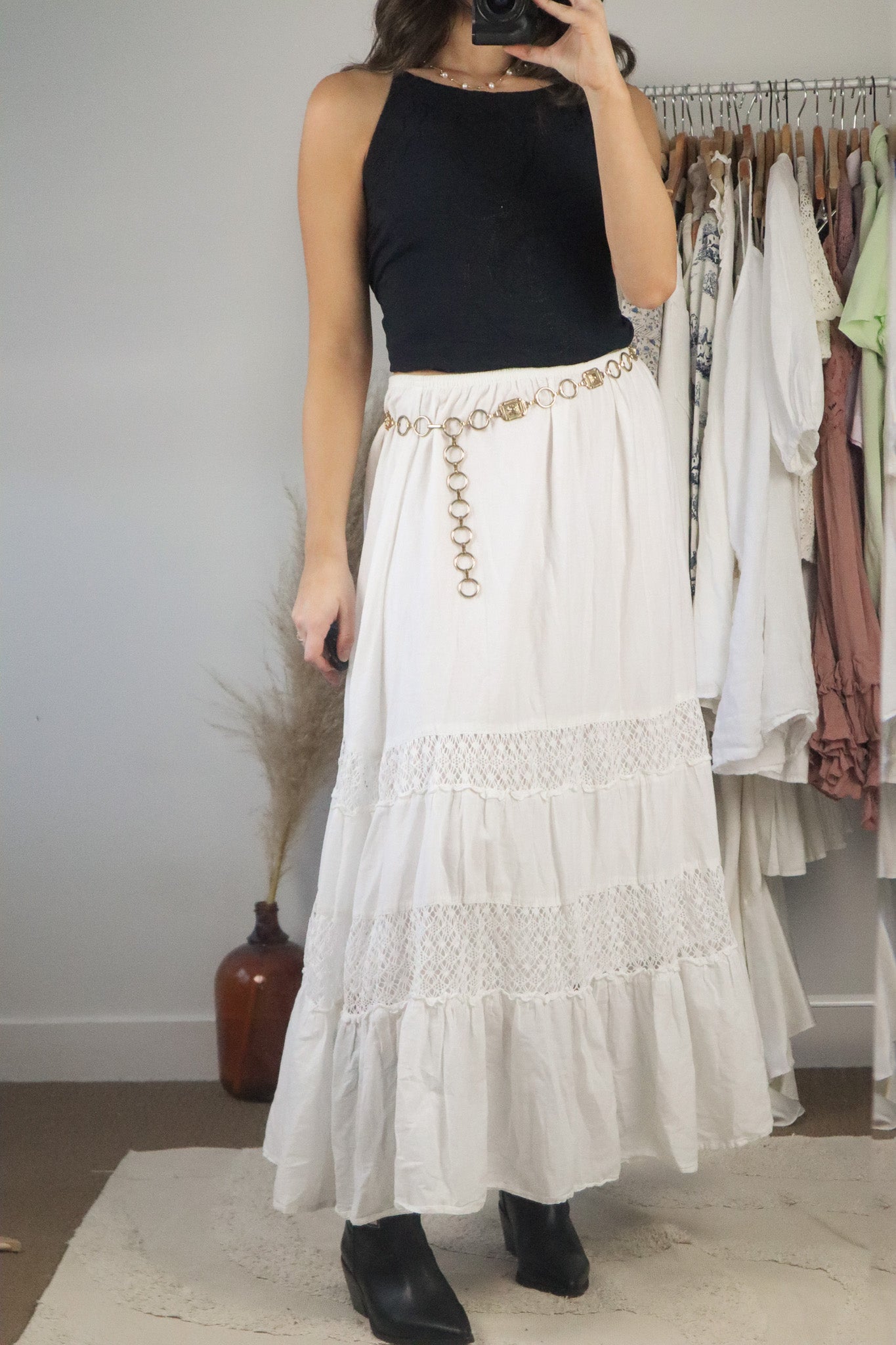 Modern x Tiered Maxi Skirt (M)