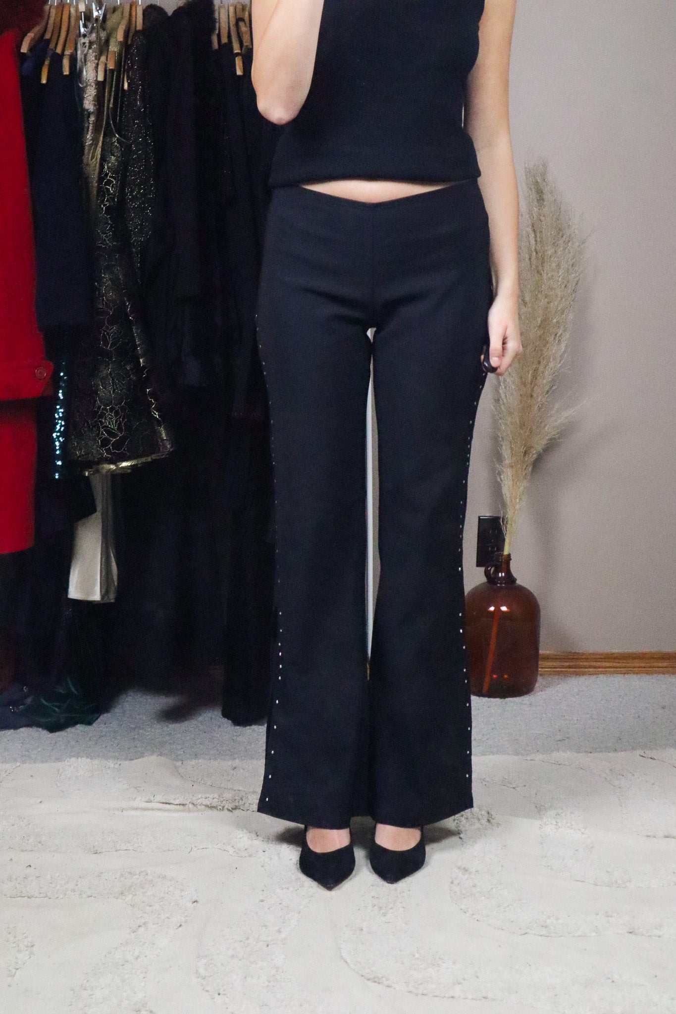 Made in USA x Vintage x Cut-Out Rhinestone Pants (8)