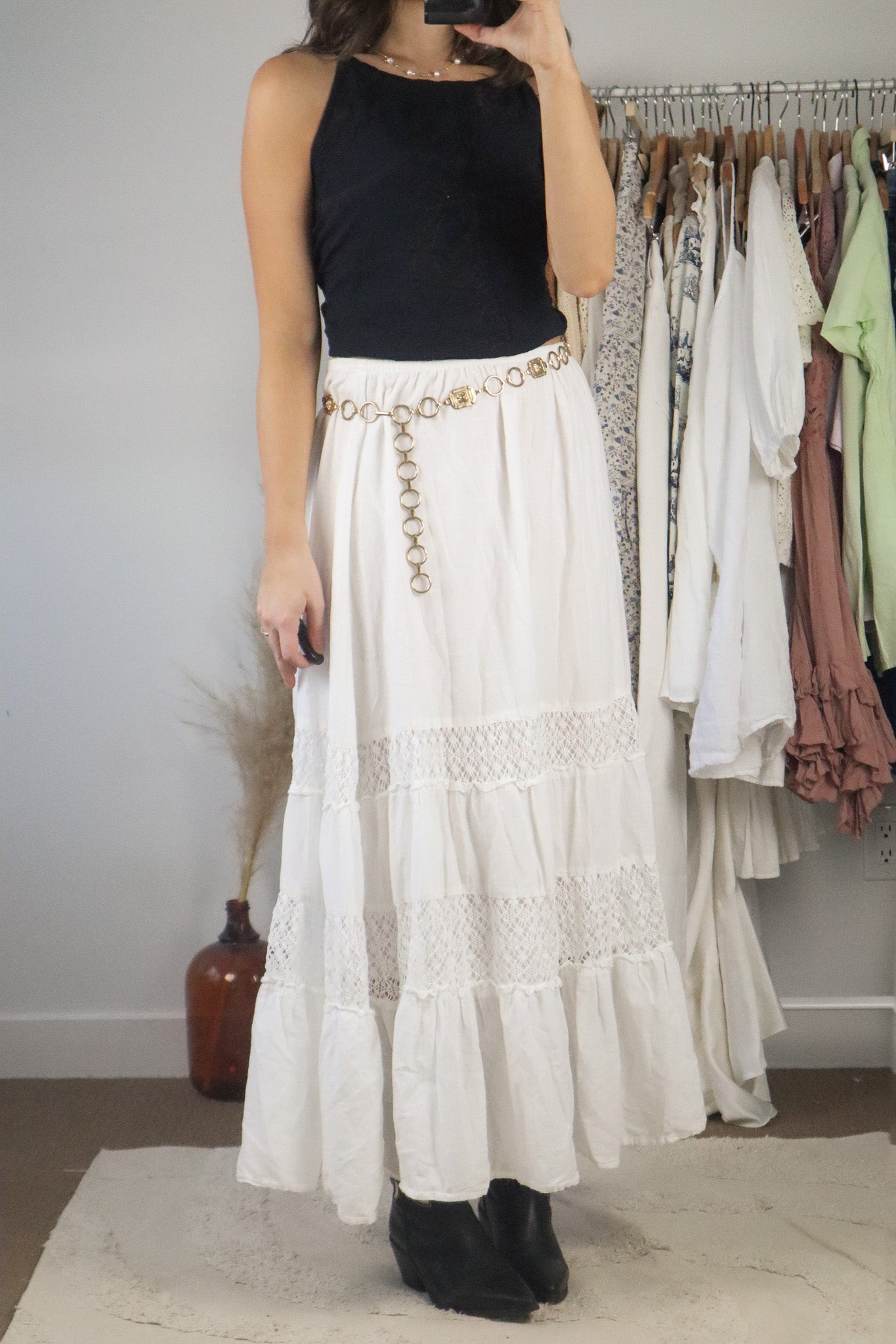 Modern x Tiered Maxi Skirt (M)