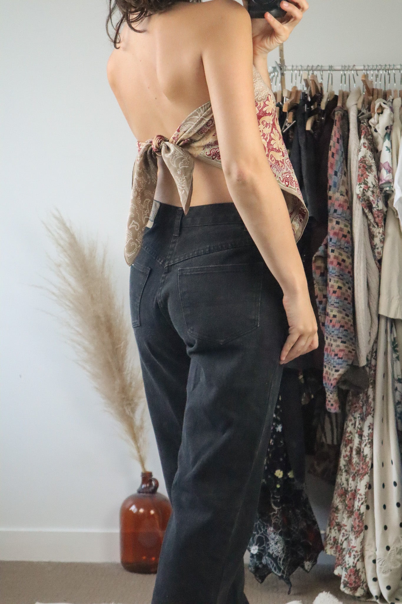 Vintage x Large Patterned Scarf