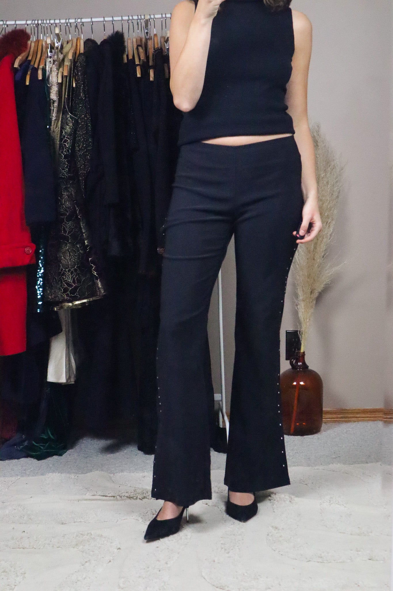 Made in USA x Vintage x Cut-Out Rhinestone Pants (8)