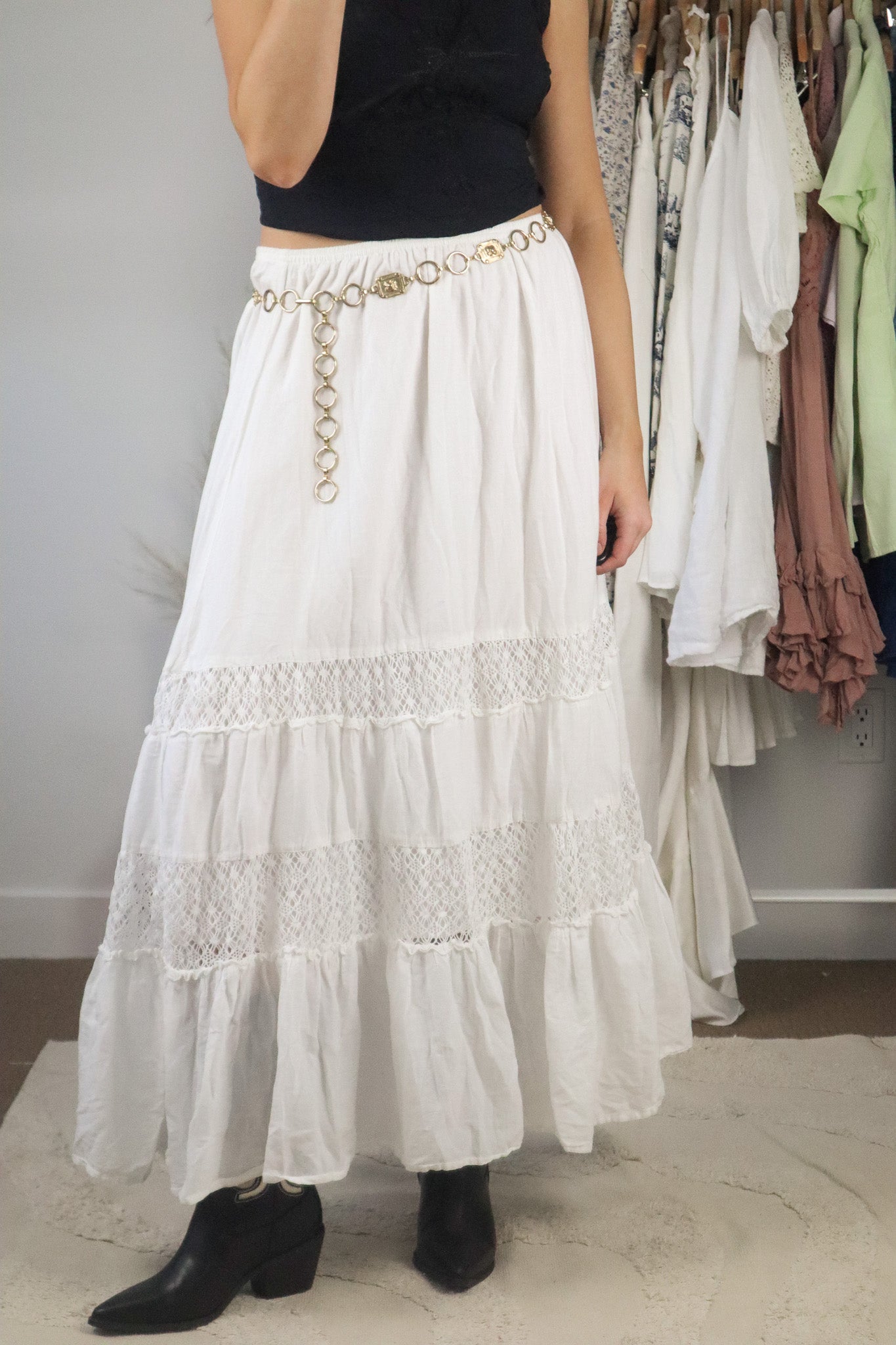 Modern x Tiered Maxi Skirt (M)