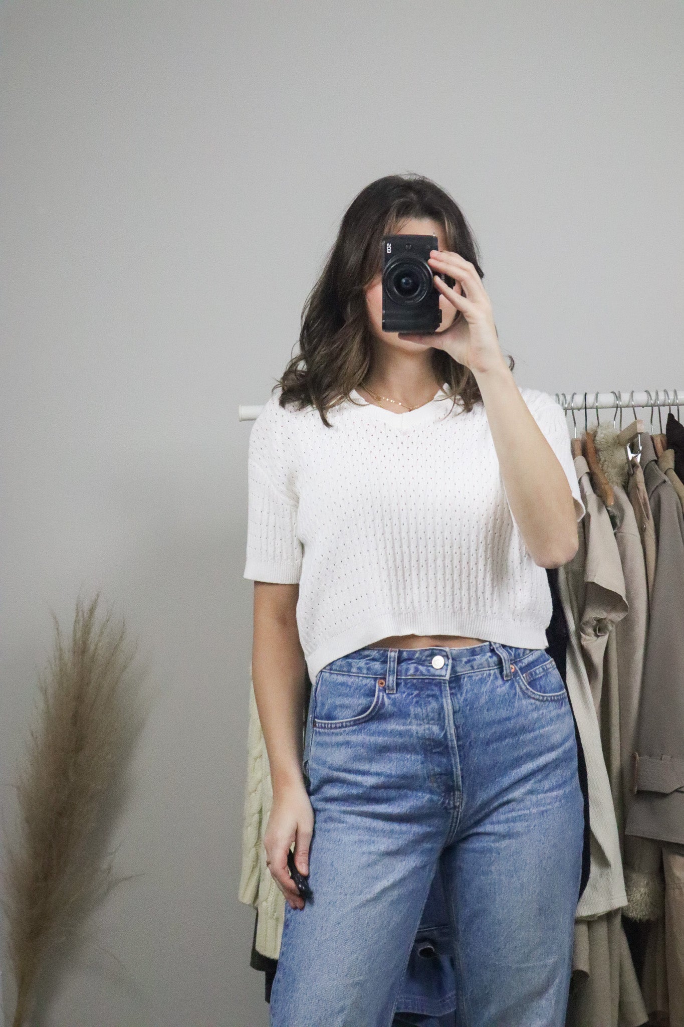 Made in USA x Vintage x Cotton Collared Short-Sleeve Knit (S)