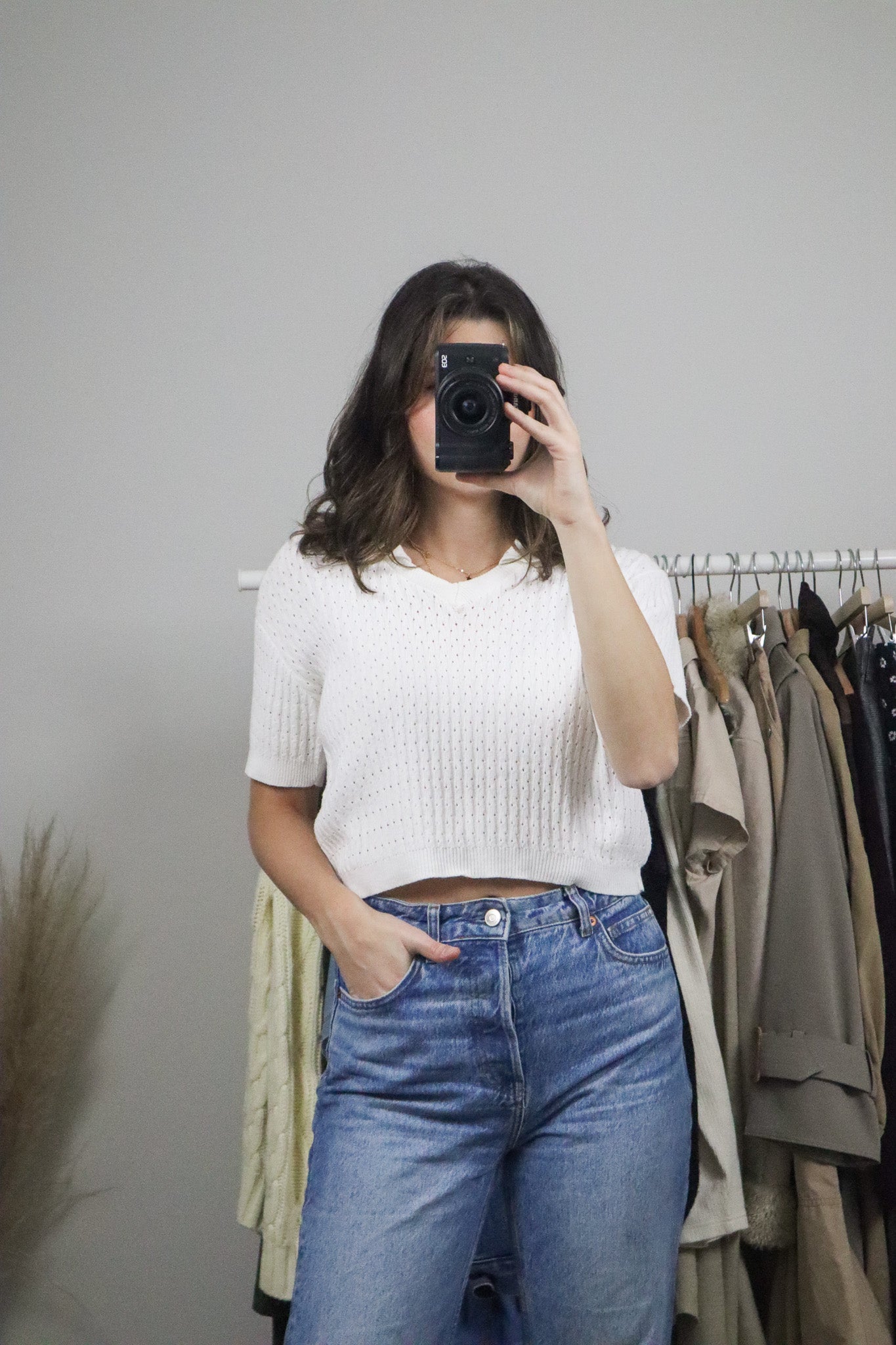 Made in USA x Vintage x Cotton Collared Short-Sleeve Knit (S)