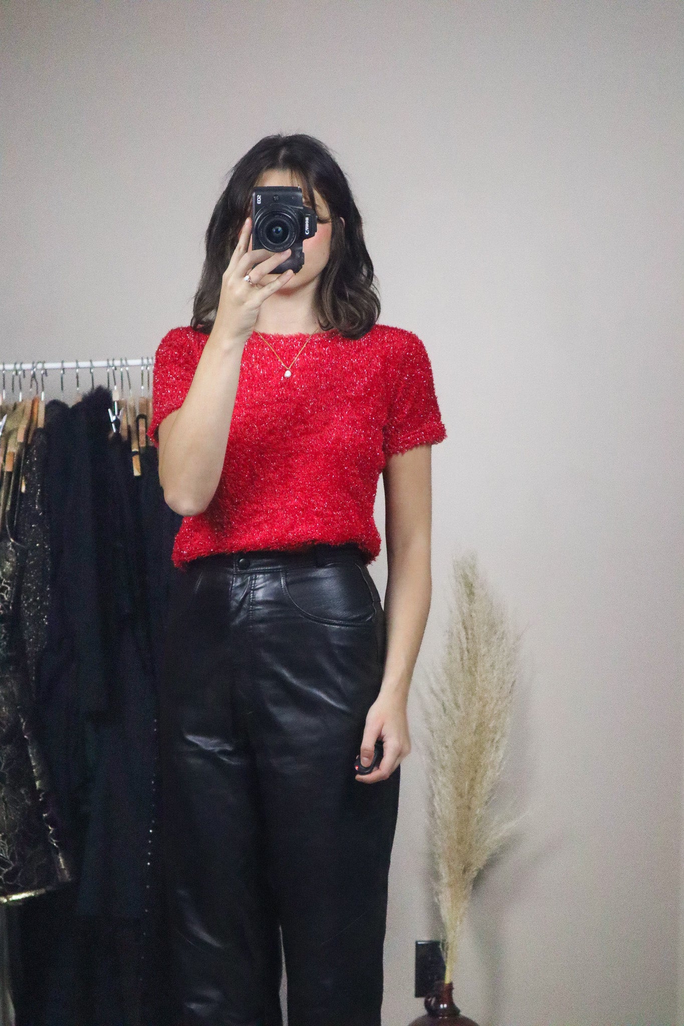 Made in Canada x Vintage x Fluffy Shimmer Top (M)