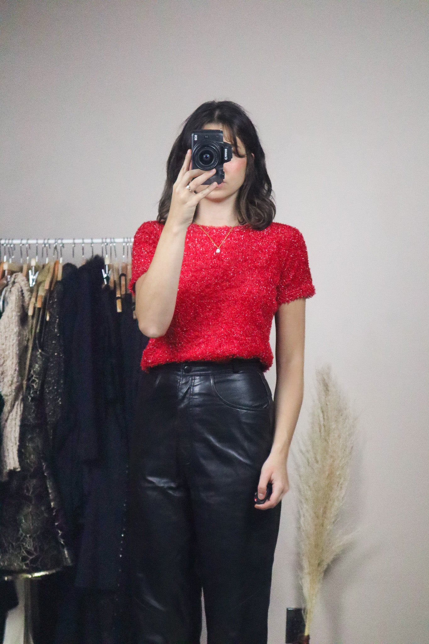 Made in Canada x Vintage x Fluffy Shimmer Top (M)
