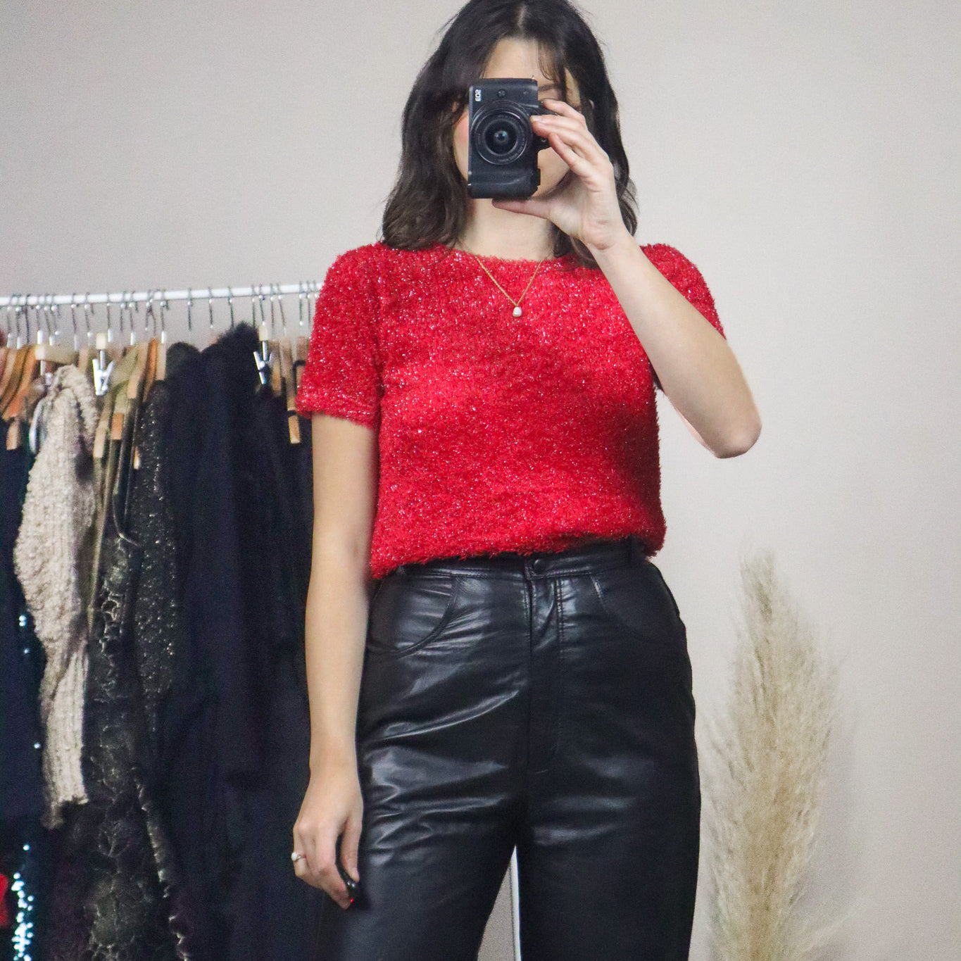 Made in Canada x Vintage x Fluffy Shimmer Top (M)