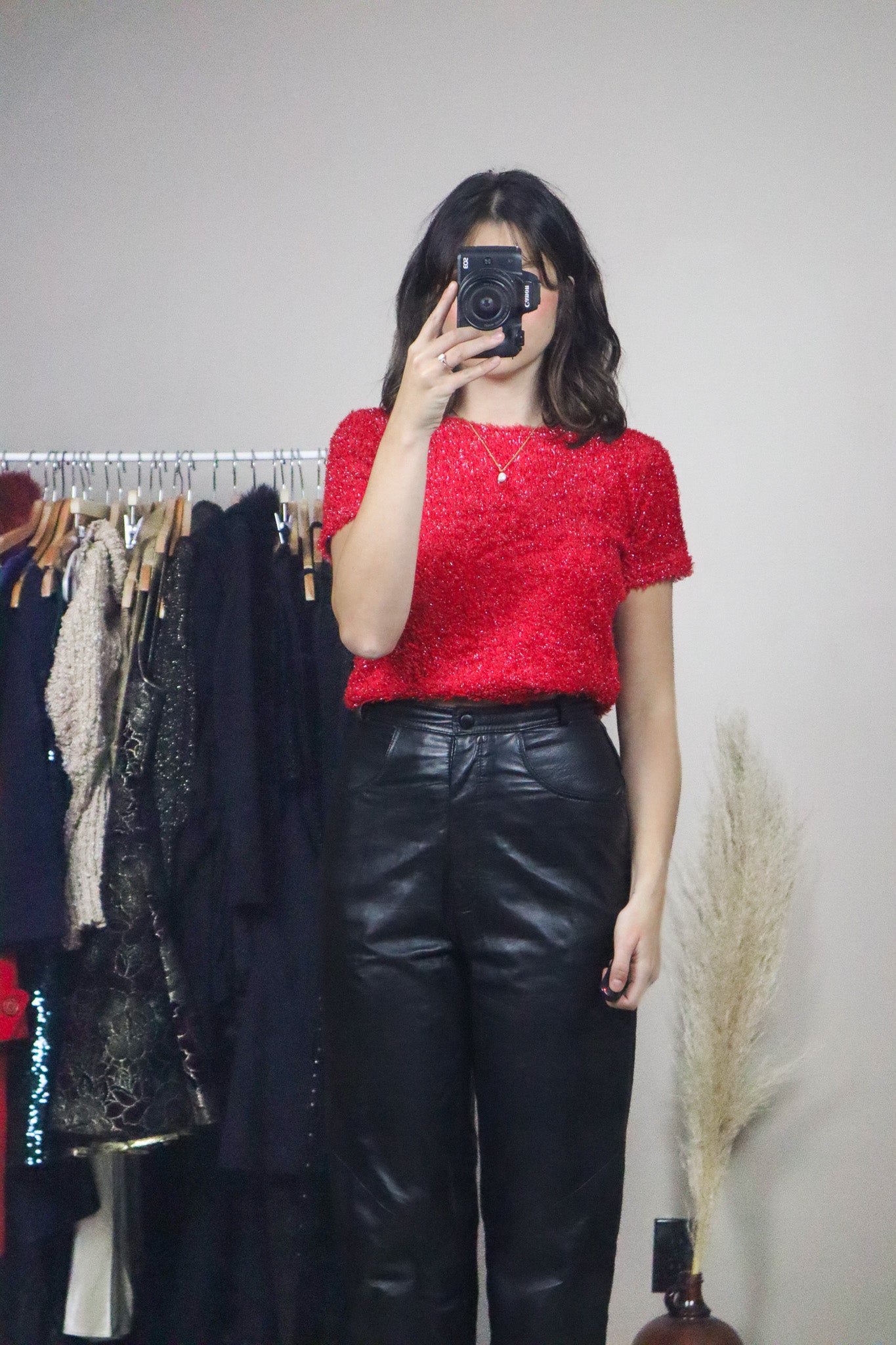 Made in Canada x Vintage x Fluffy Shimmer Top (M)